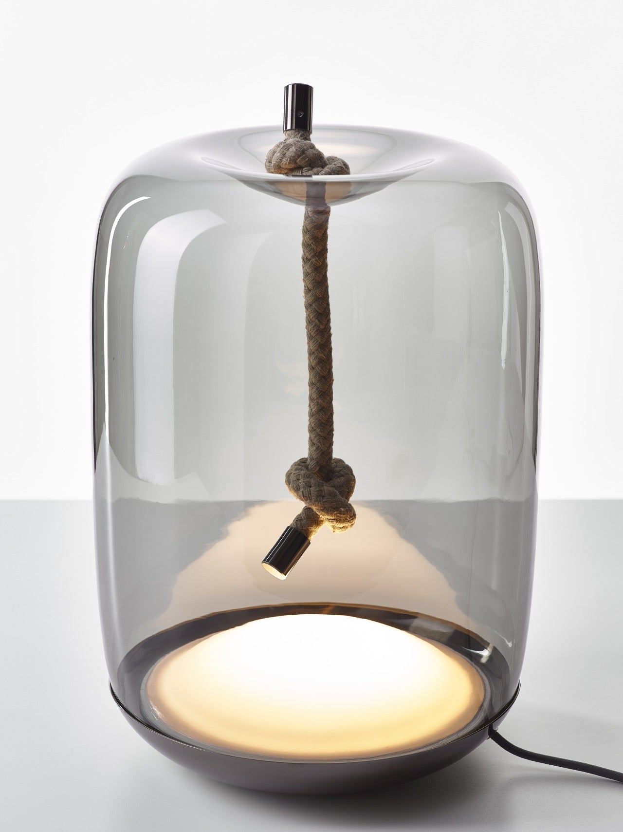 Stolní lampa KNOT - CILINDRO skleněná