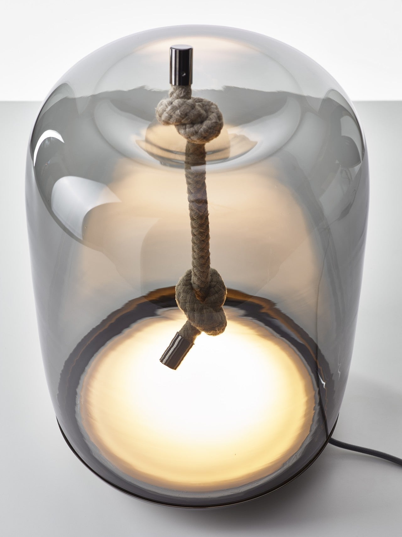 Stolní lampa KNOT - CILINDRO skleněná