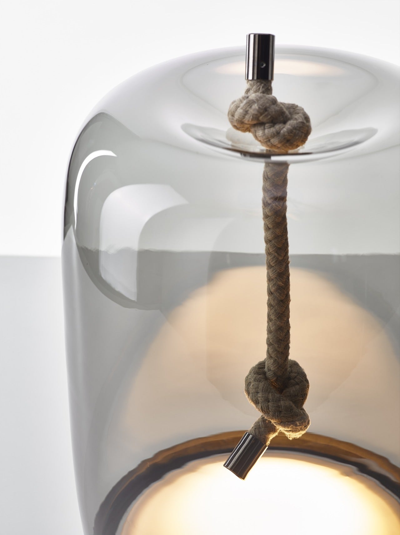 Stolní lampa KNOT - CILINDRO skleněná