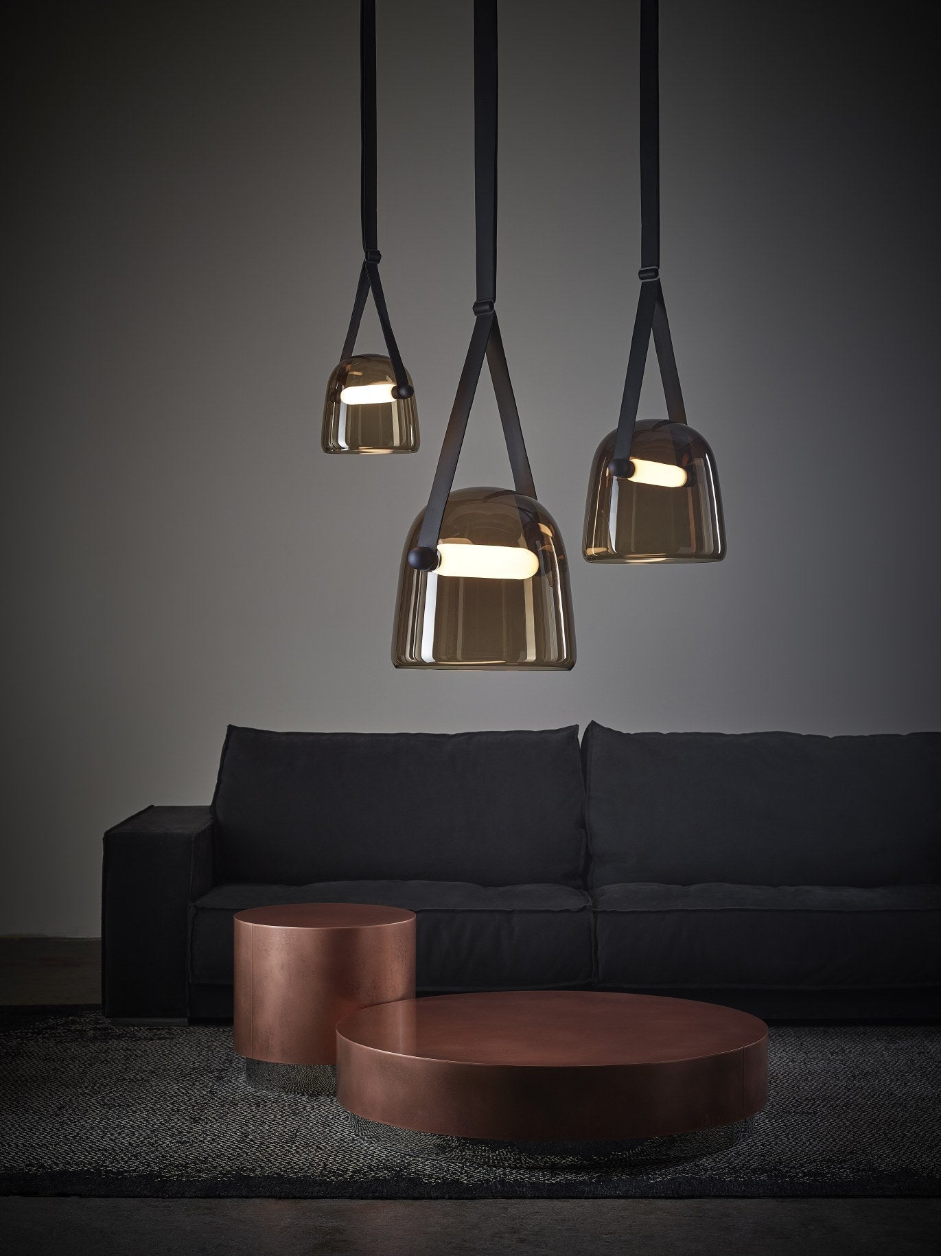 Hanging lamp Mona black headliner