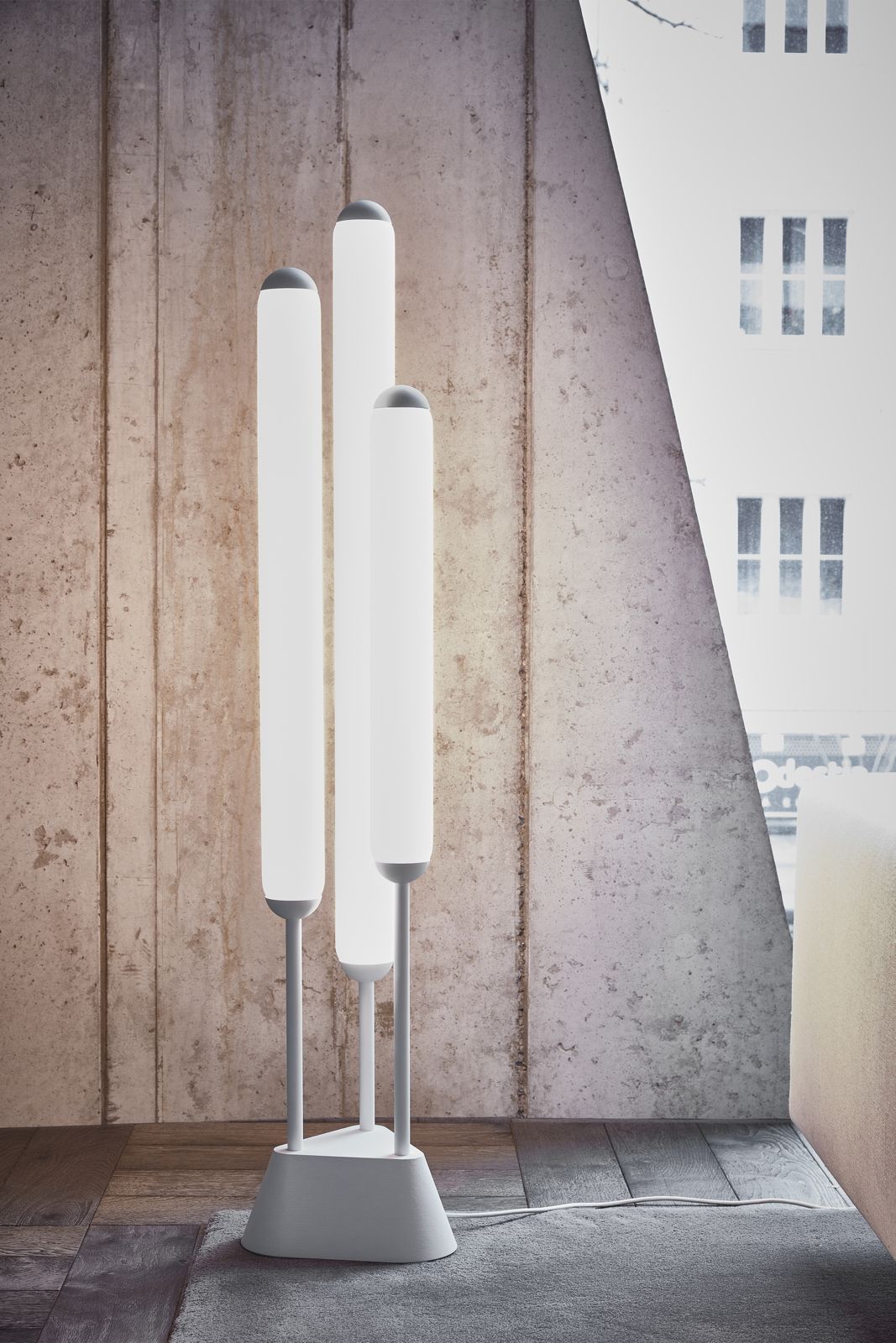 Stojací lampa PURO matné sklo