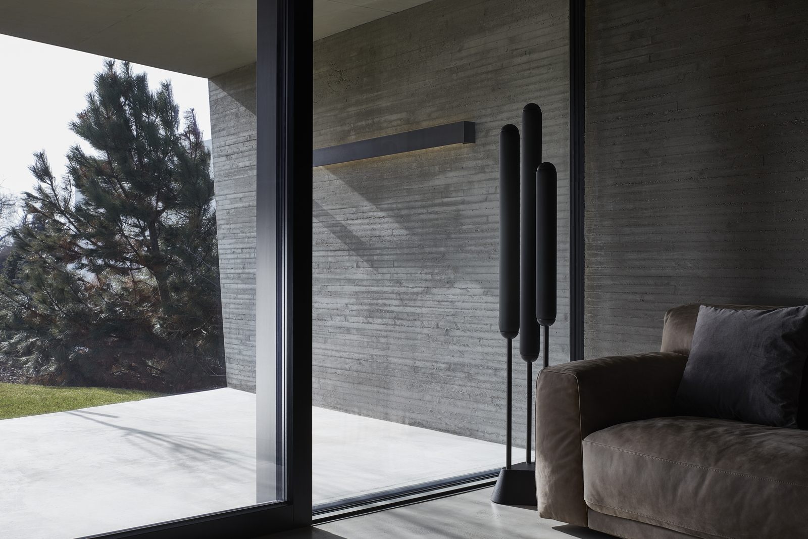 Stojací lampa PURO matné sklo