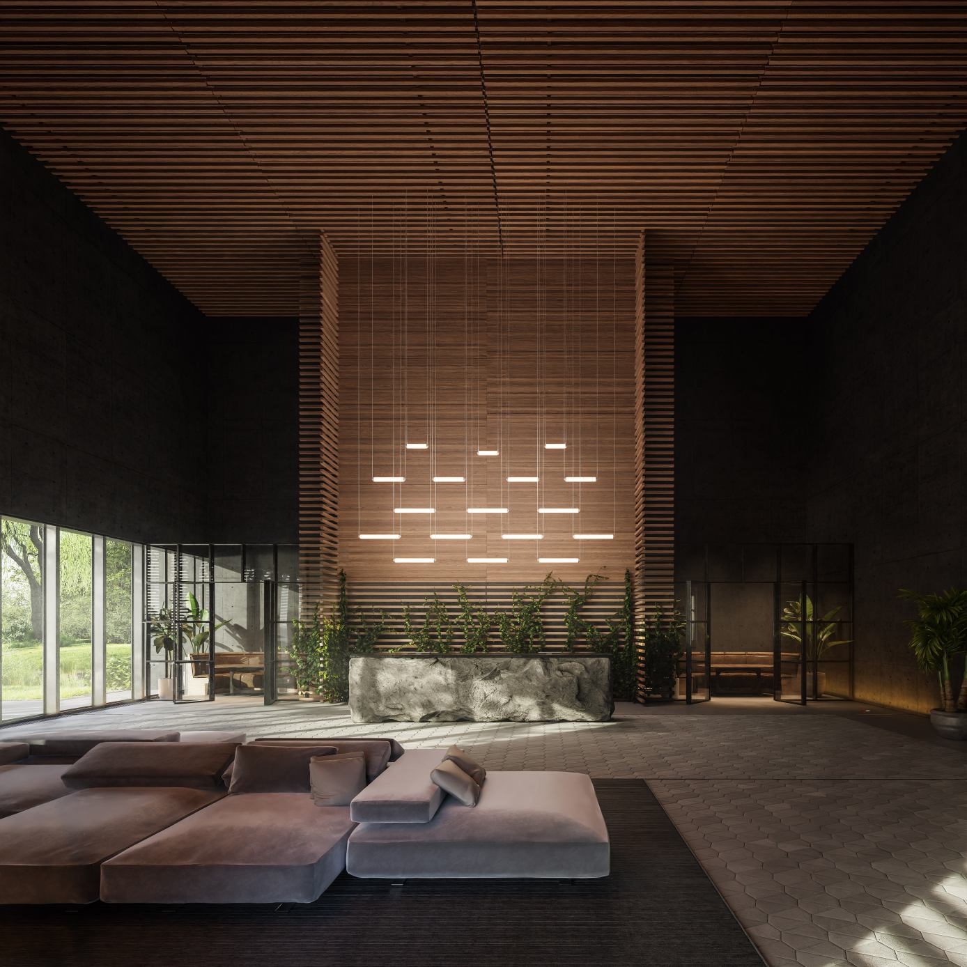 Závěsné svítidlo PURO SOLO - HORIZONTÁLNÍ matné sklo