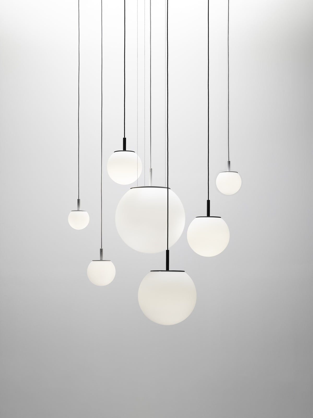 Hanging lamp sphere matte glass