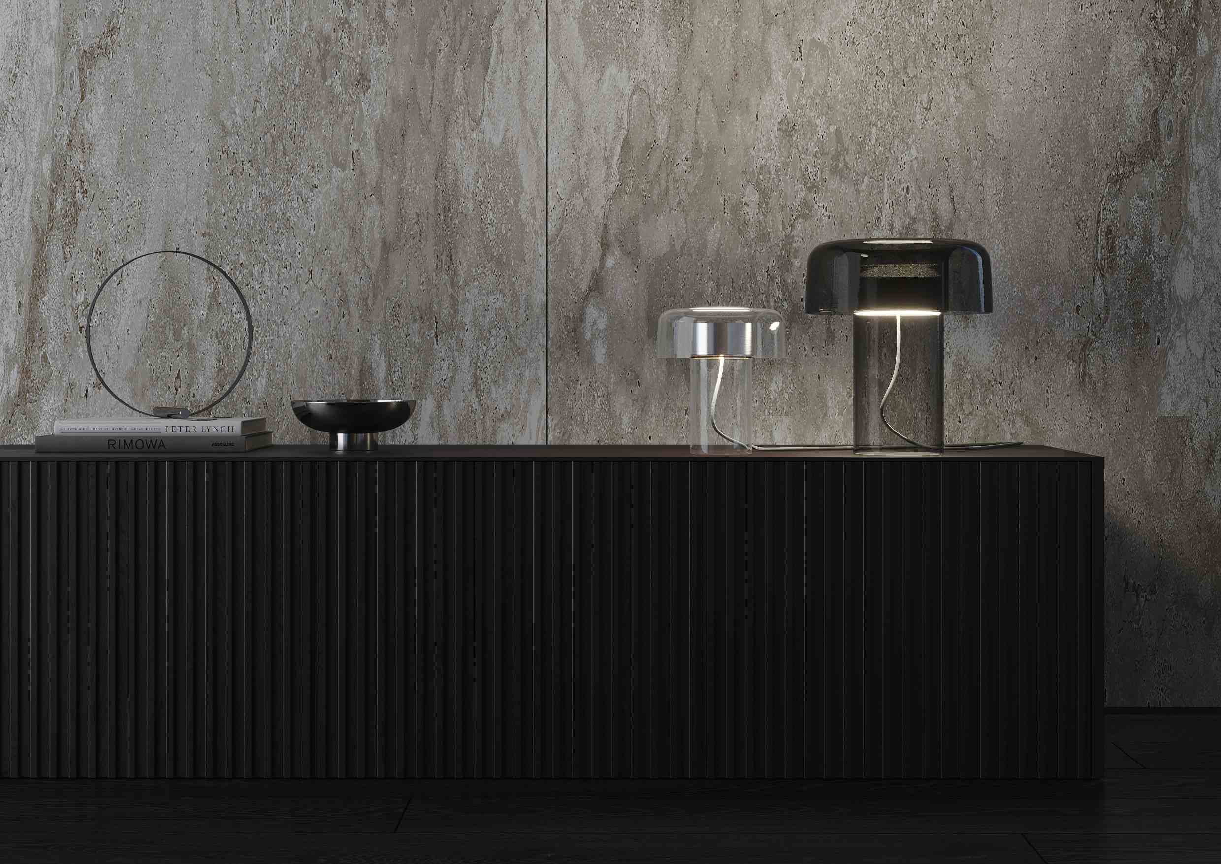 Stolní lampa SPECTRA skleněná