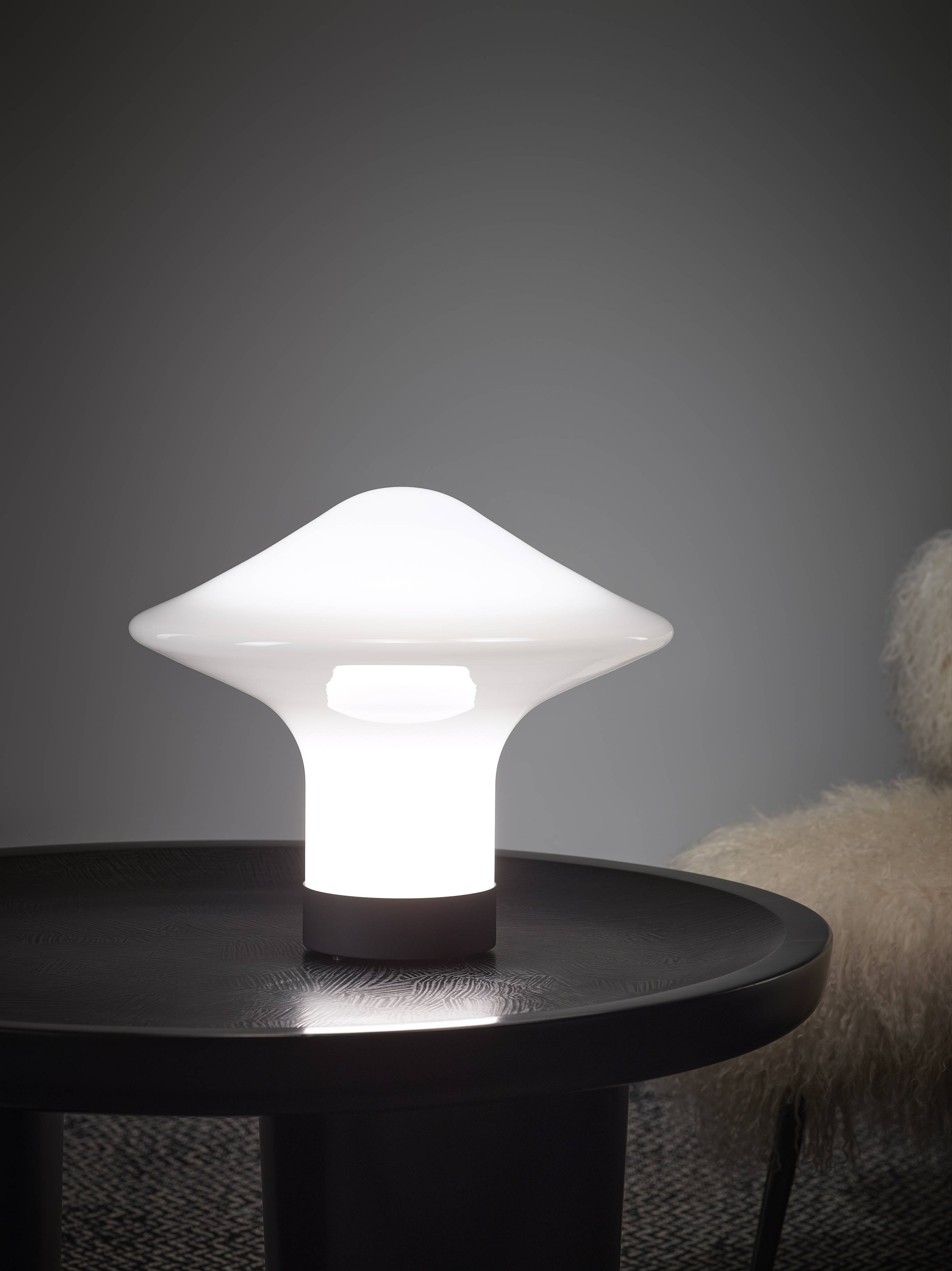 Stolní lampa TROTTOLA sklo foukané