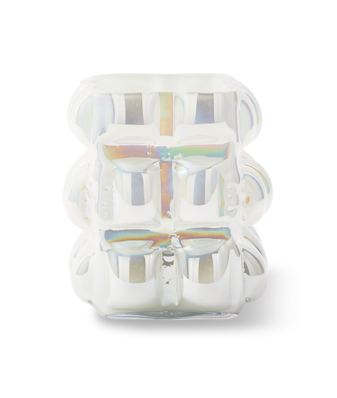 BUBBLE white glossy vase