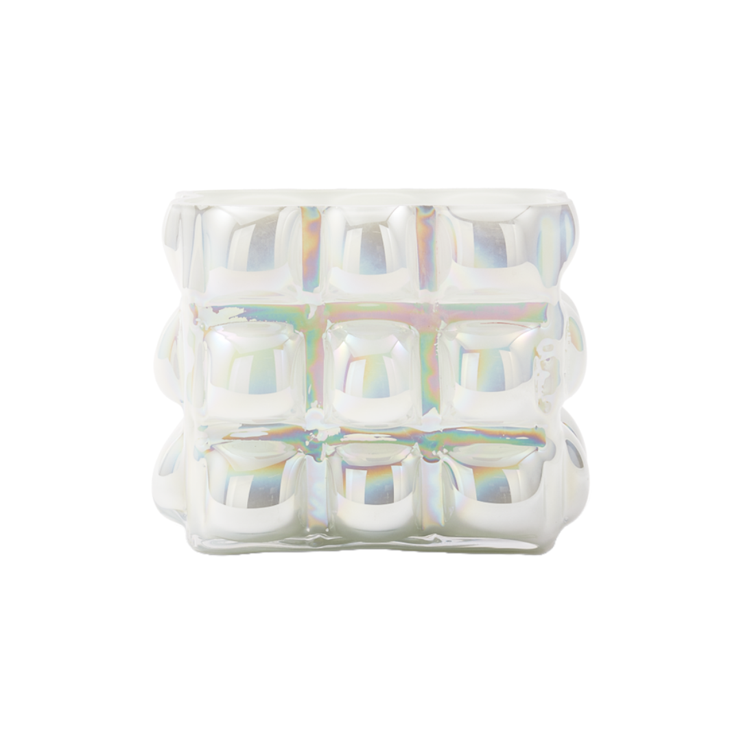 BUBBLE white glossy vase