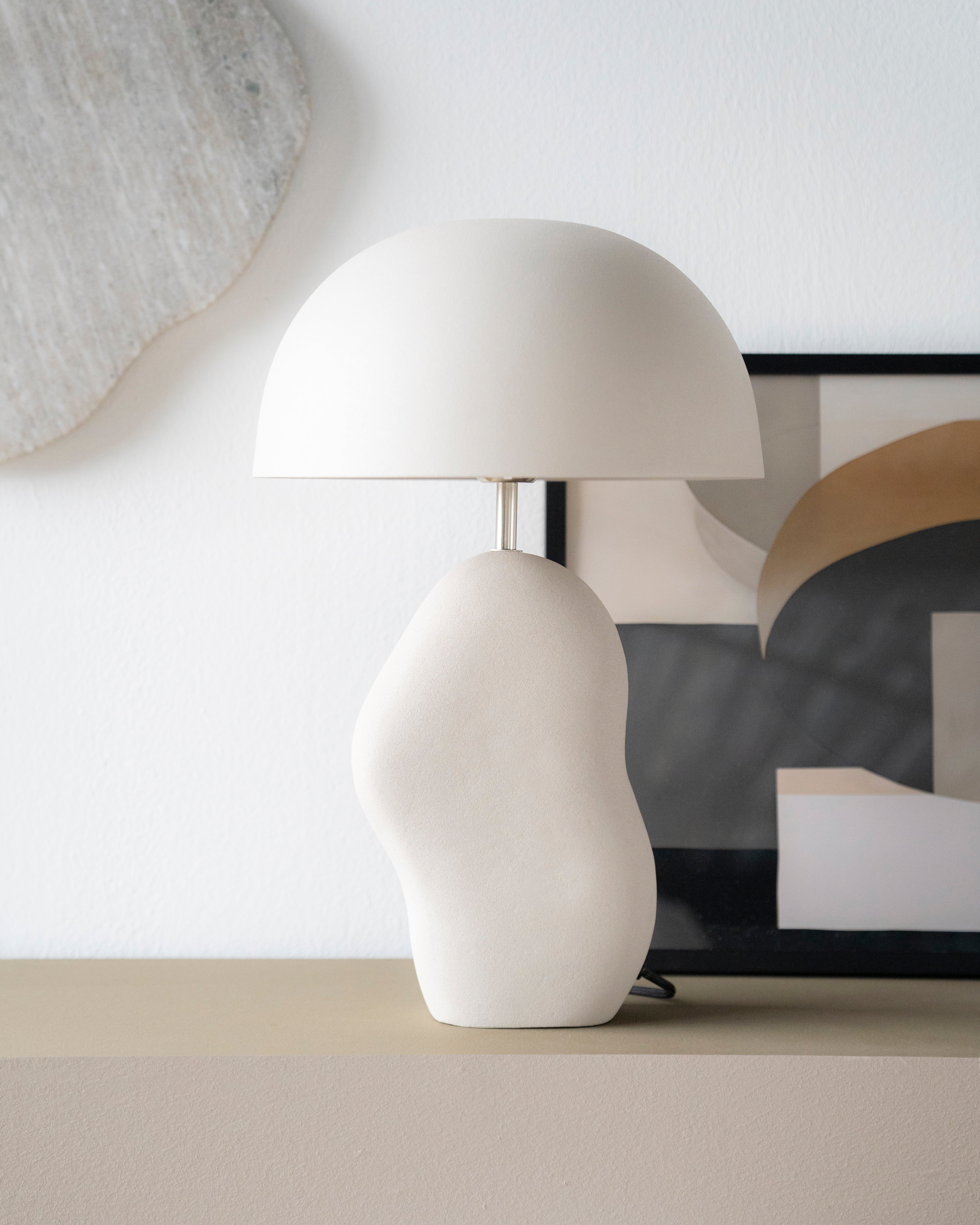 Stolní lampa AIZU krémová
