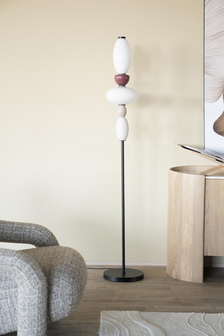 Stojací lampa GARCA krémová keramika