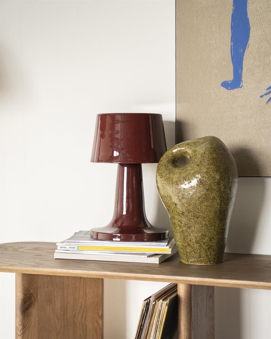 Stolní lampa ALVO burgundová