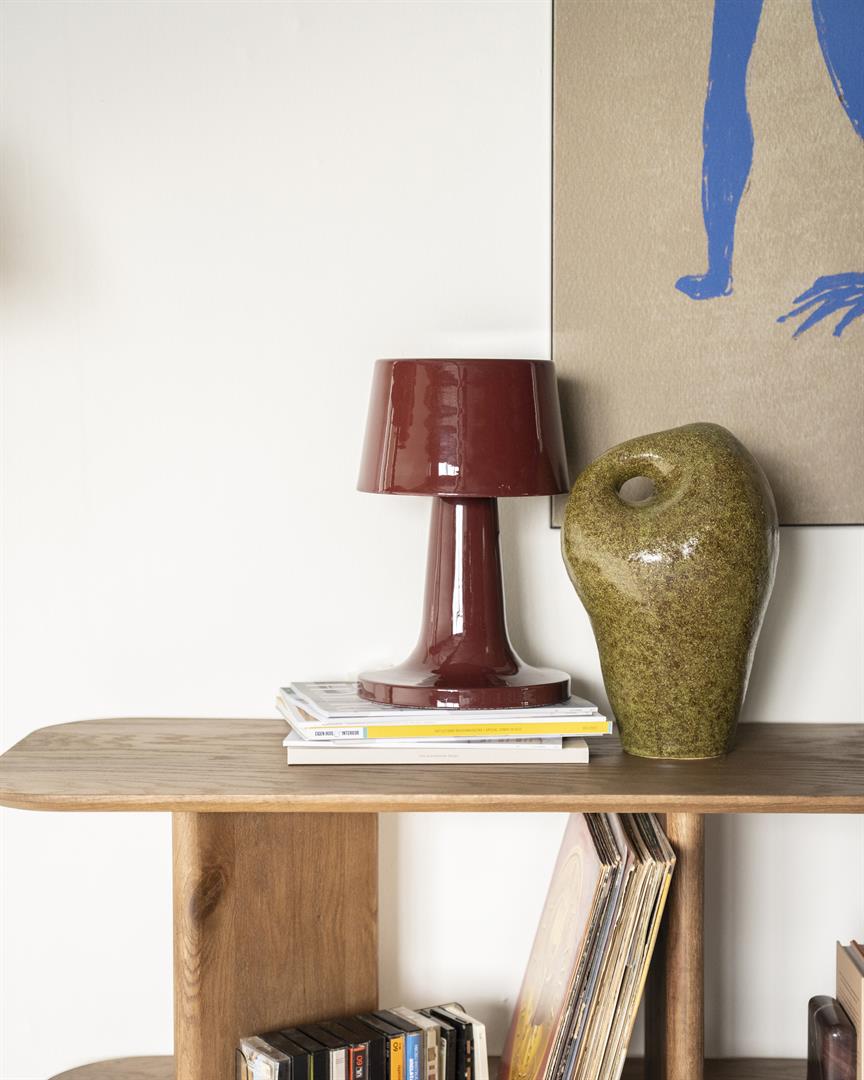 Stolní lampa ALVO burgundová
