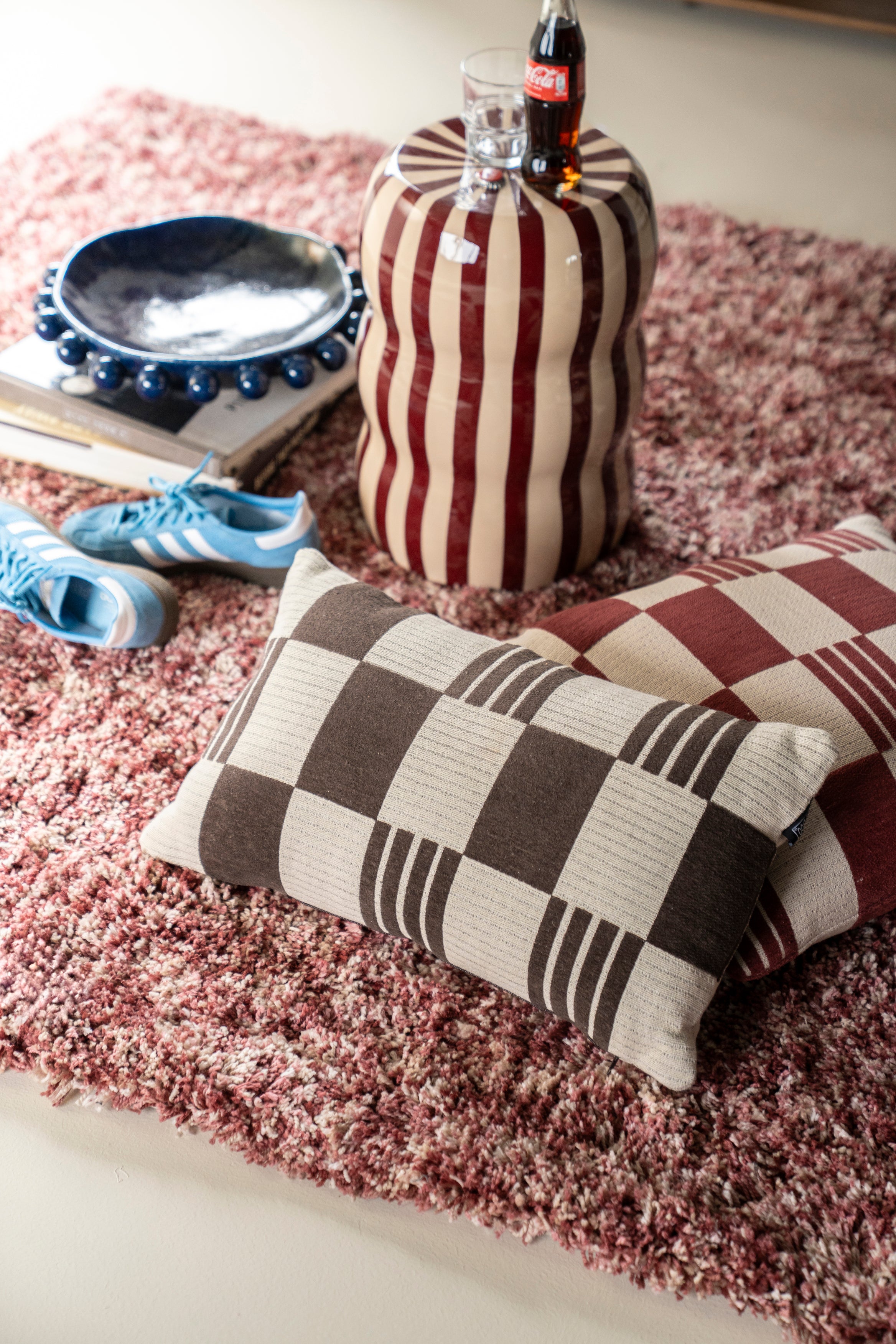 TWIST Pillow brown with beige