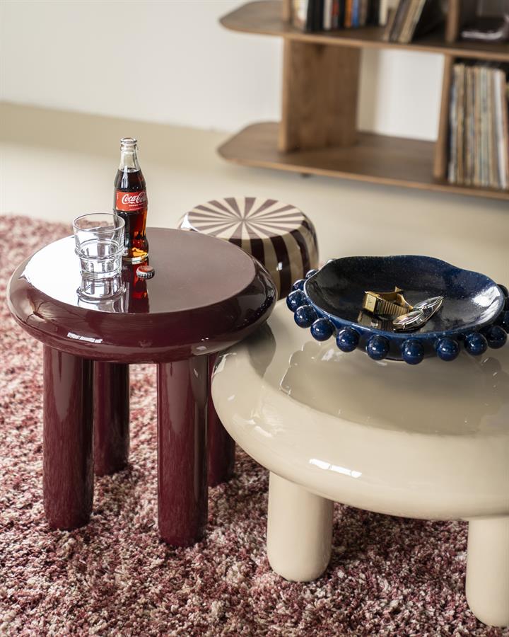 Kávový stolek BALLOON burgundový