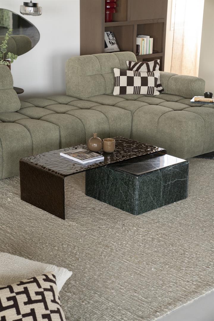 RIPPLE Coffee Table Dark Brown Glass