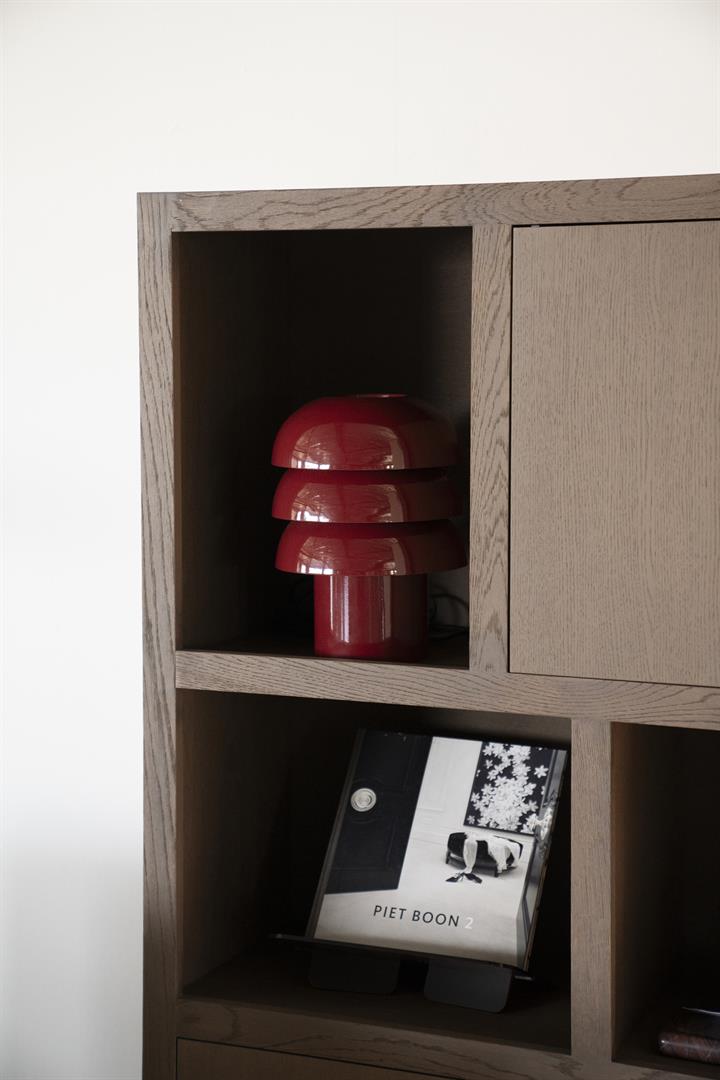 Stolní lampa CURO burgundová