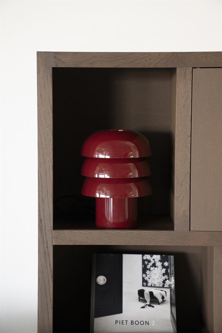 Stolní lampa CURO burgundová