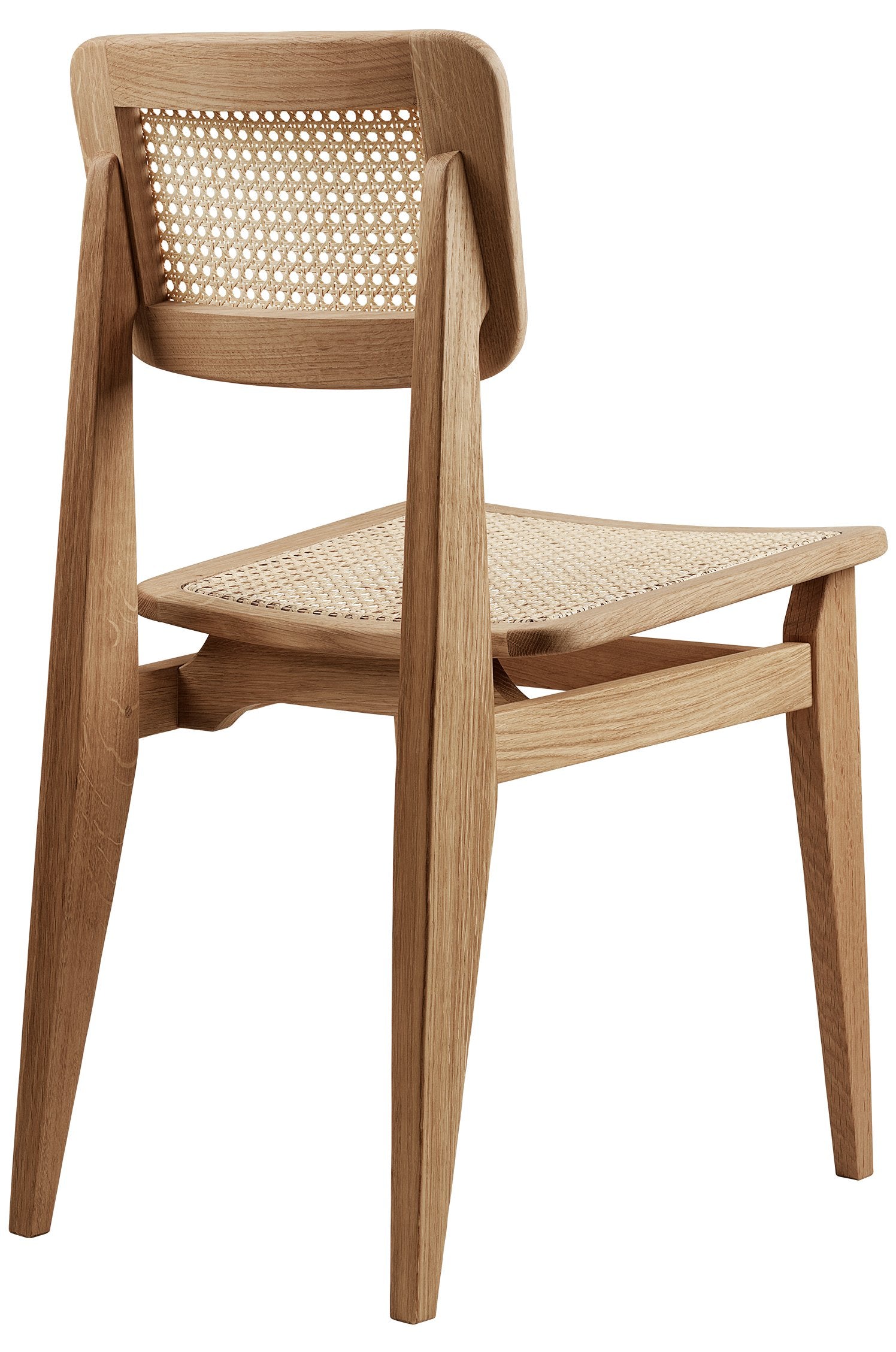 C-CHAIR oak wood chair with weaving