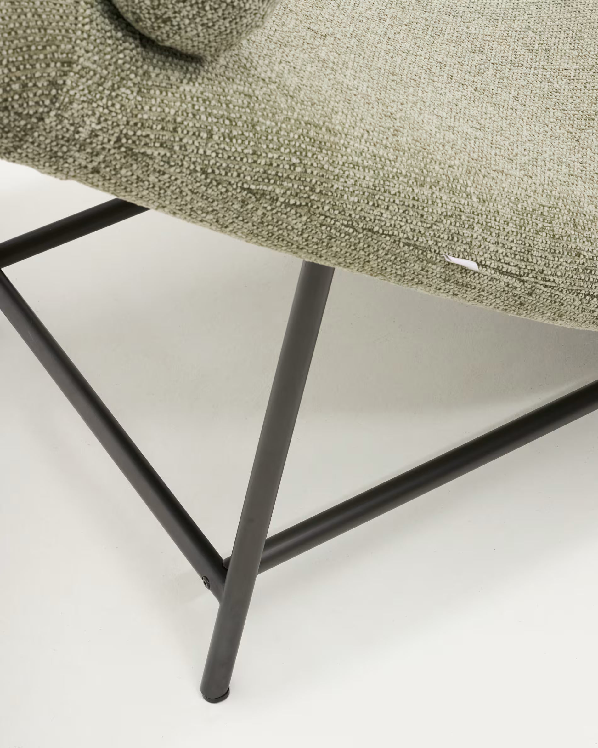 Szezlong OSLA jasně zelený s černým podstavcem