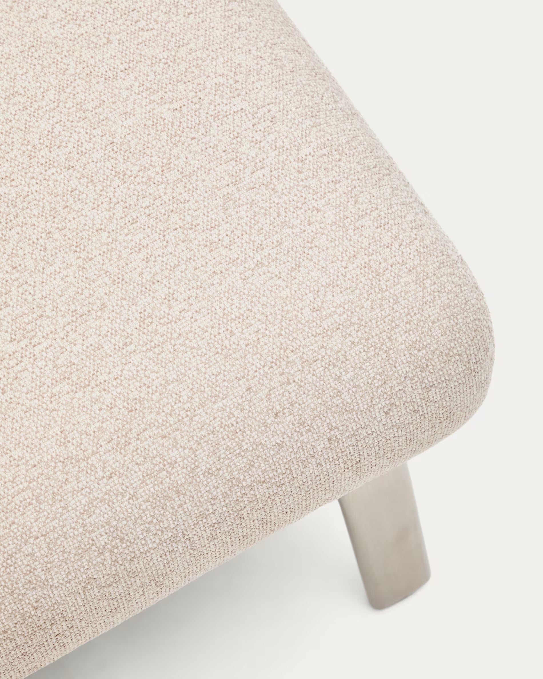 AMSEN beige footrest with a steel base