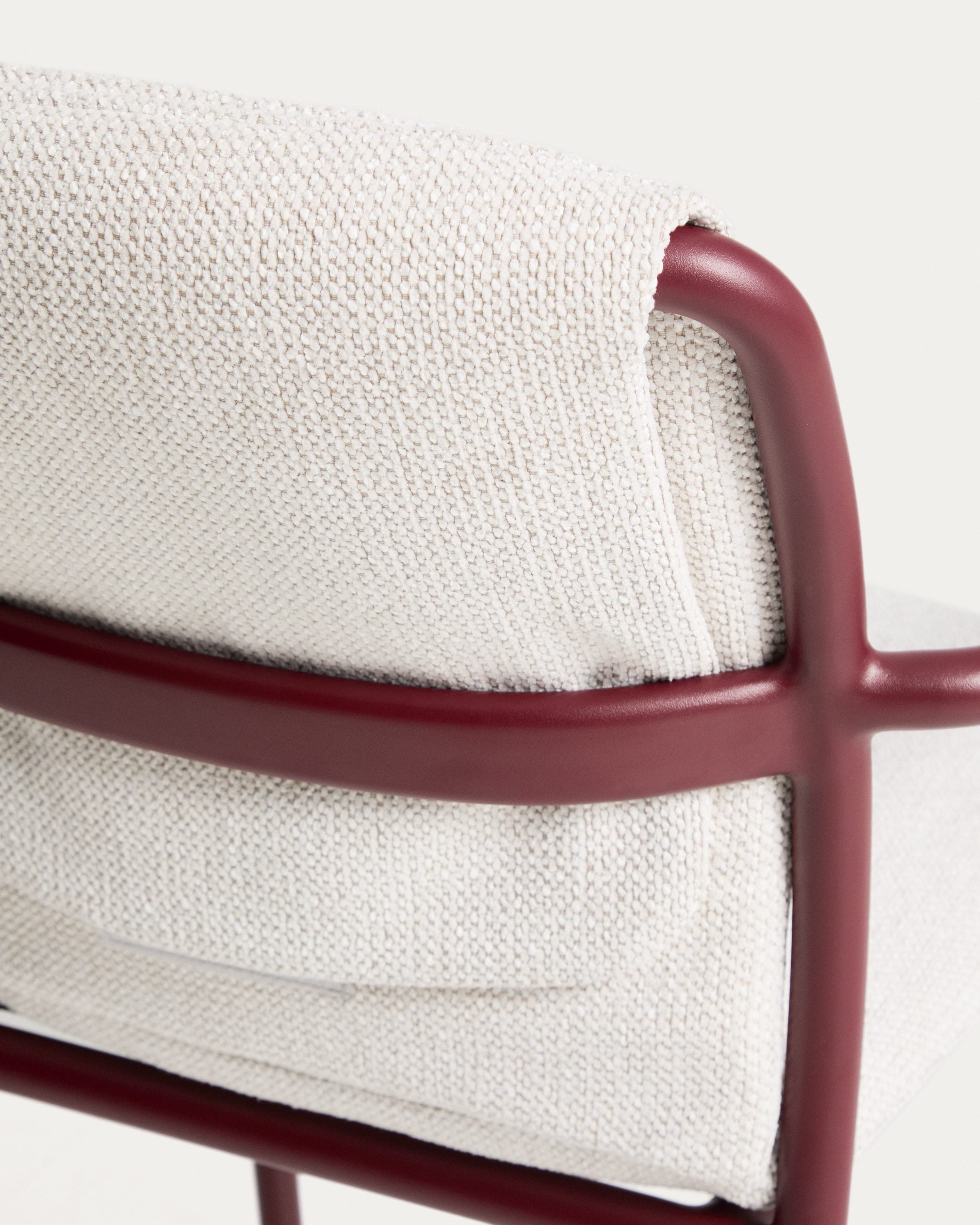 Zahradní křeslo LINOSA béžové s bordovou základnou