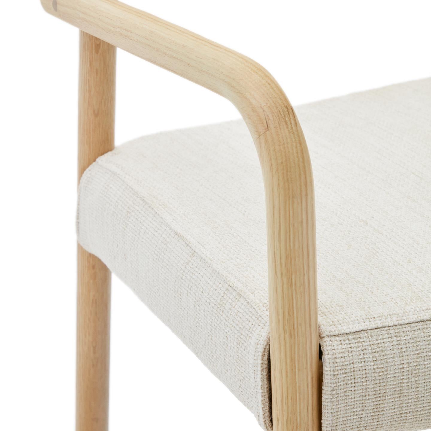 FALCONERA chair beige chenille with an oak base