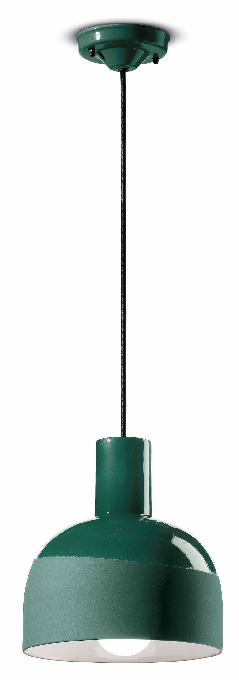 CAXIXI ceramic pendant lamp in bottle green