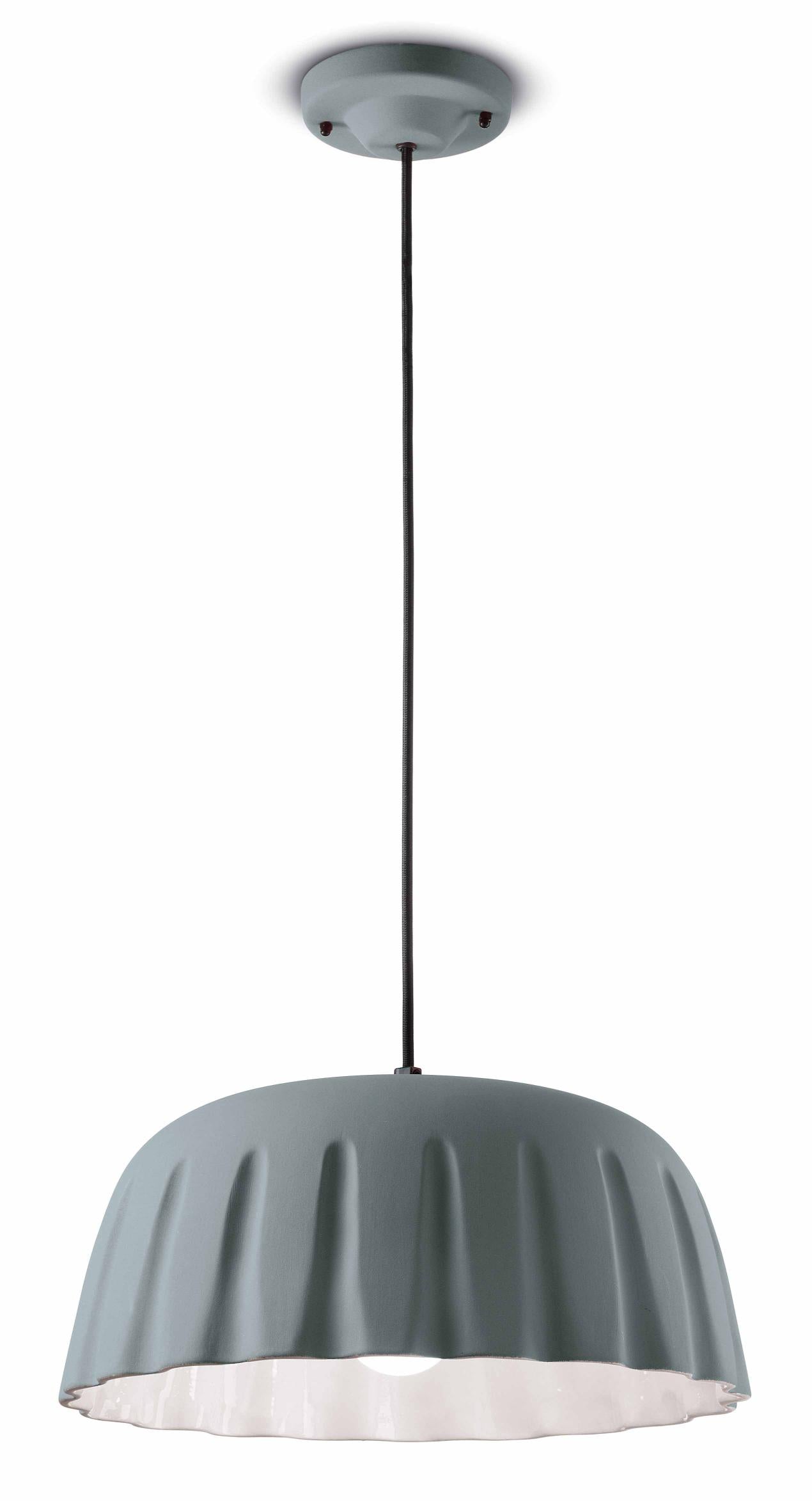 Závěsná keramická lampa MADAME GRES šedá