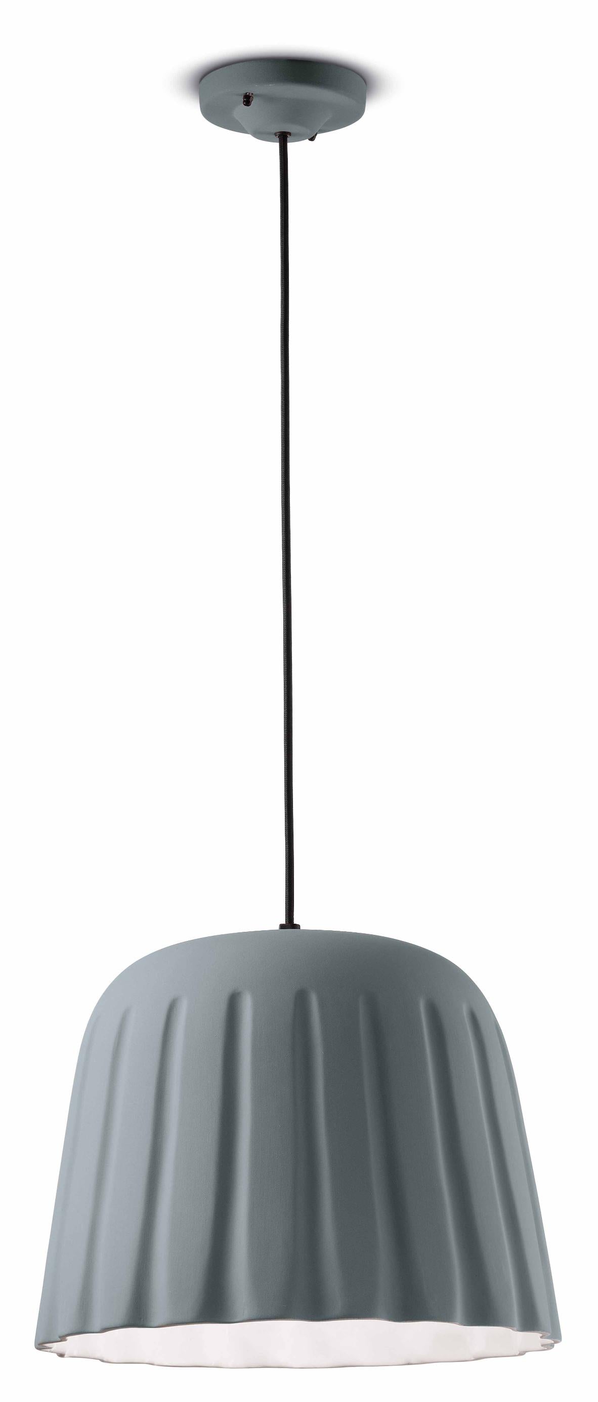 Závěsná keramická lampa MADAME GRES šedá