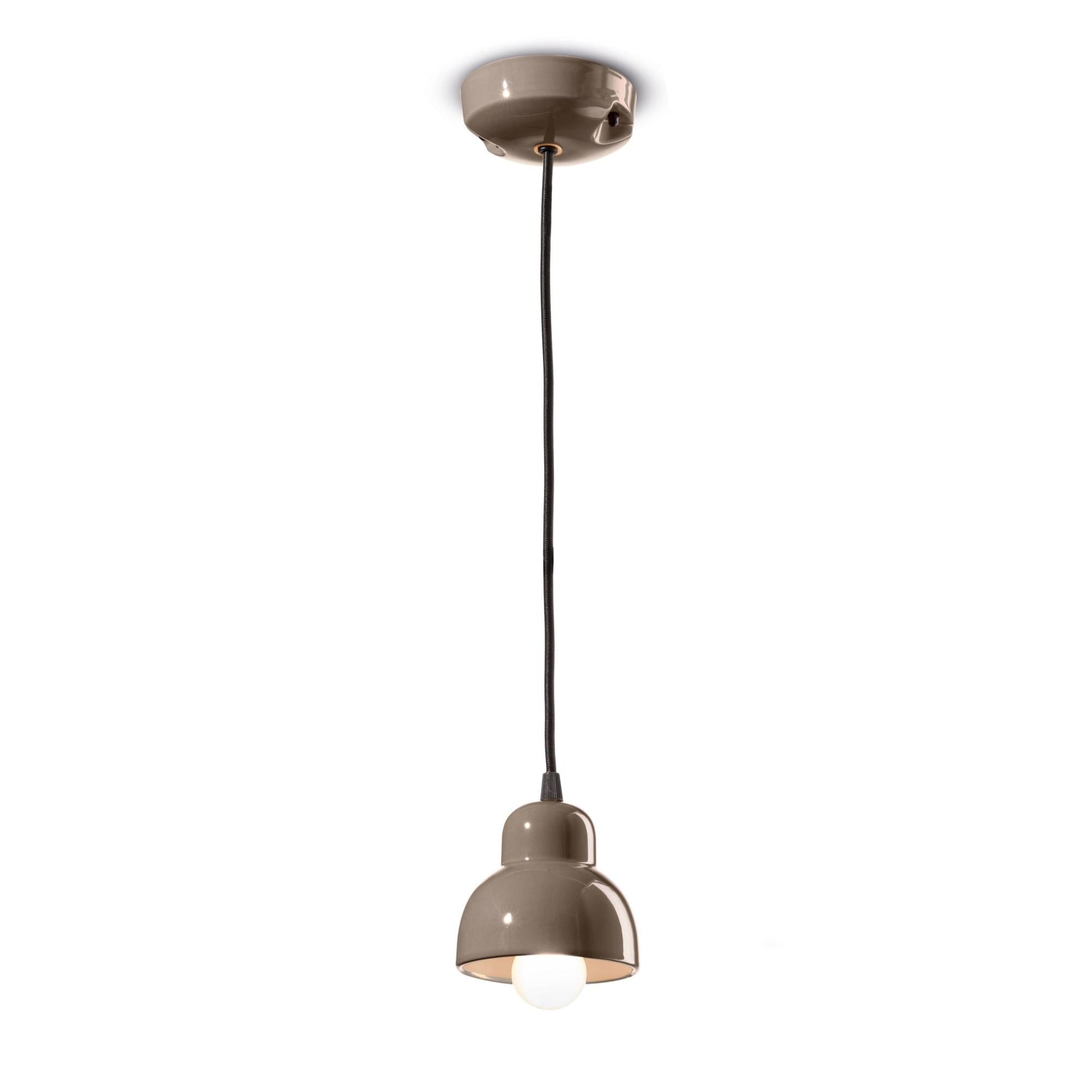 Závěsná keramická lampa BERIMBAU moka