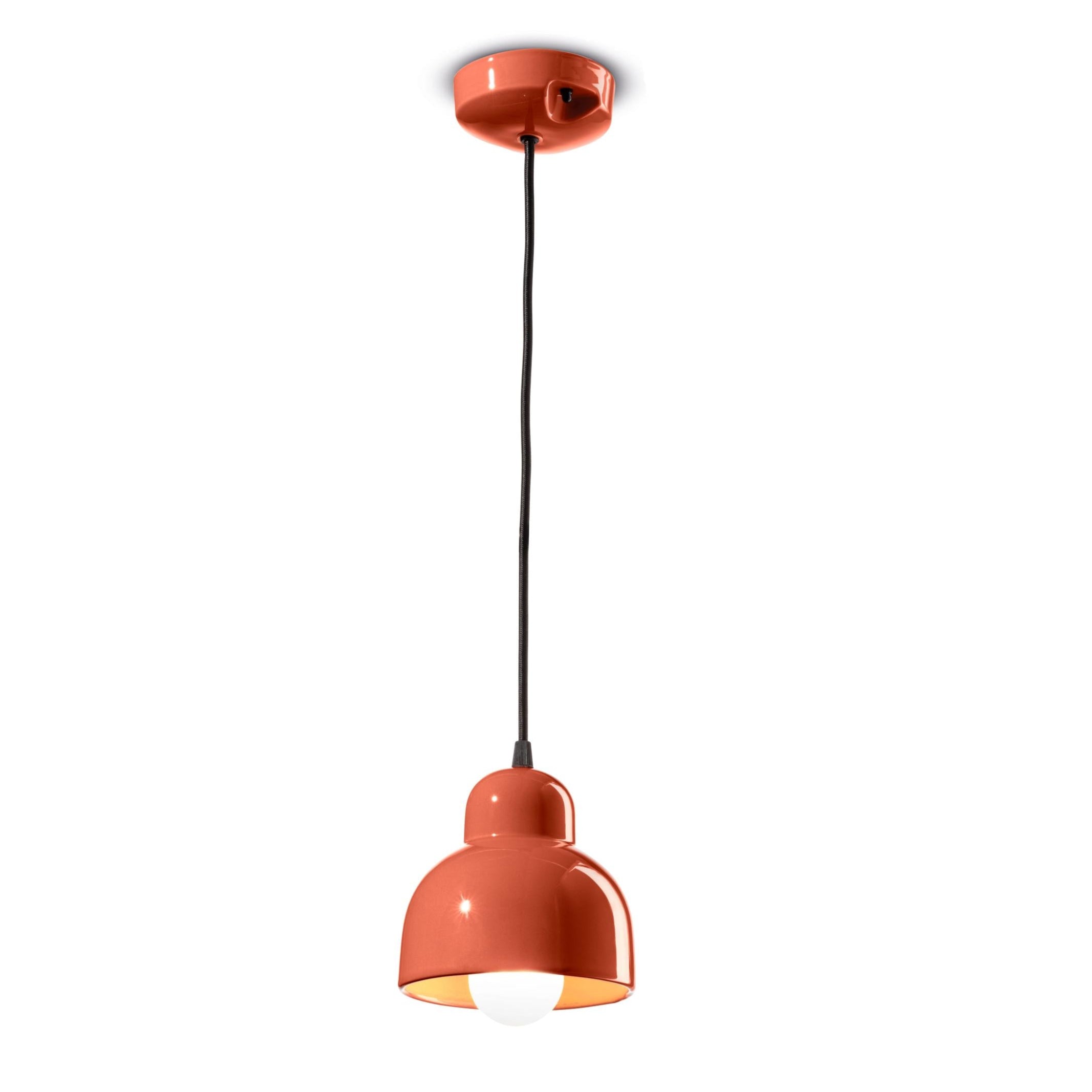 BERIMBAU orange ceramic pendant lamp