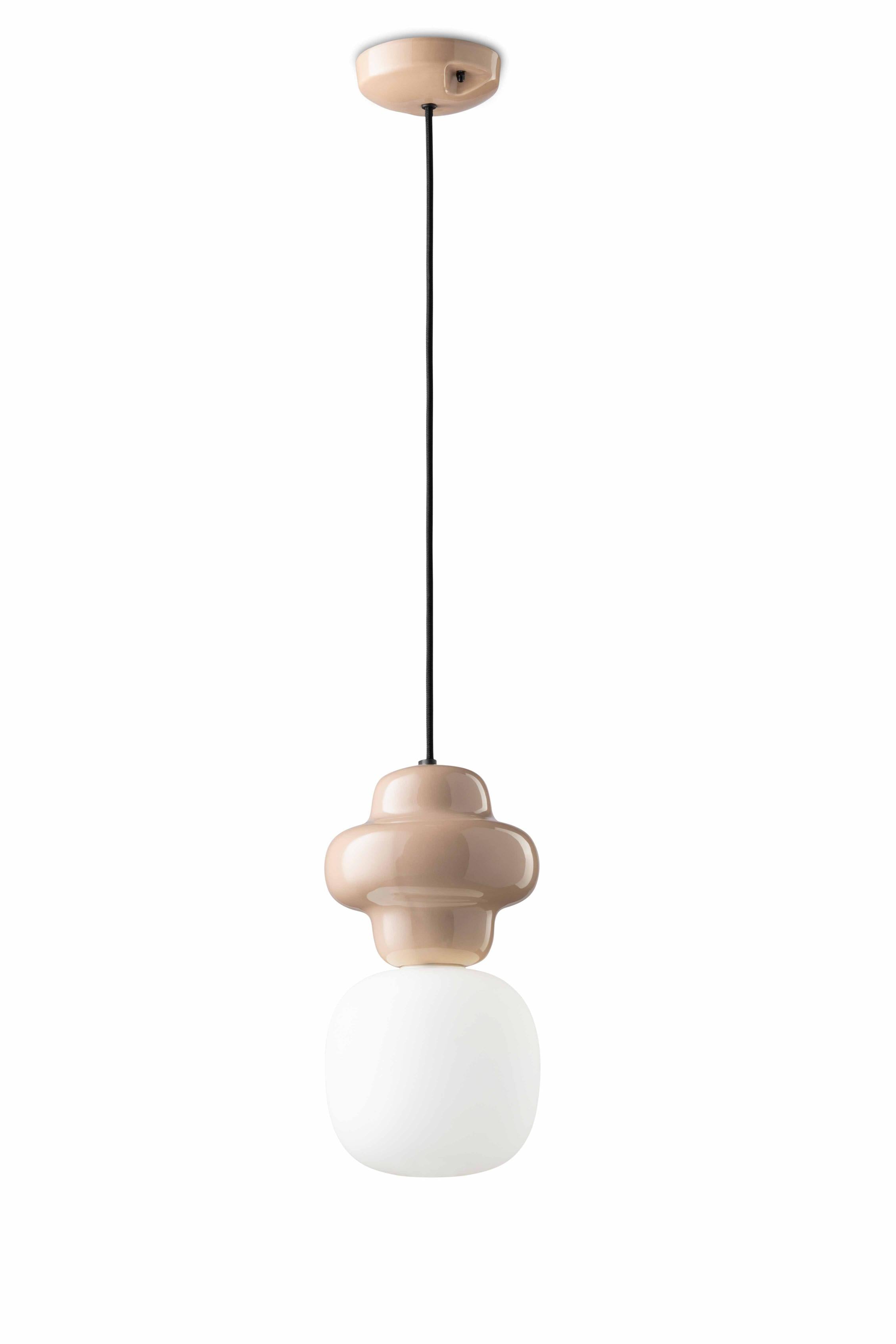 Závěsná keramická lampa COPACABANA béžová
