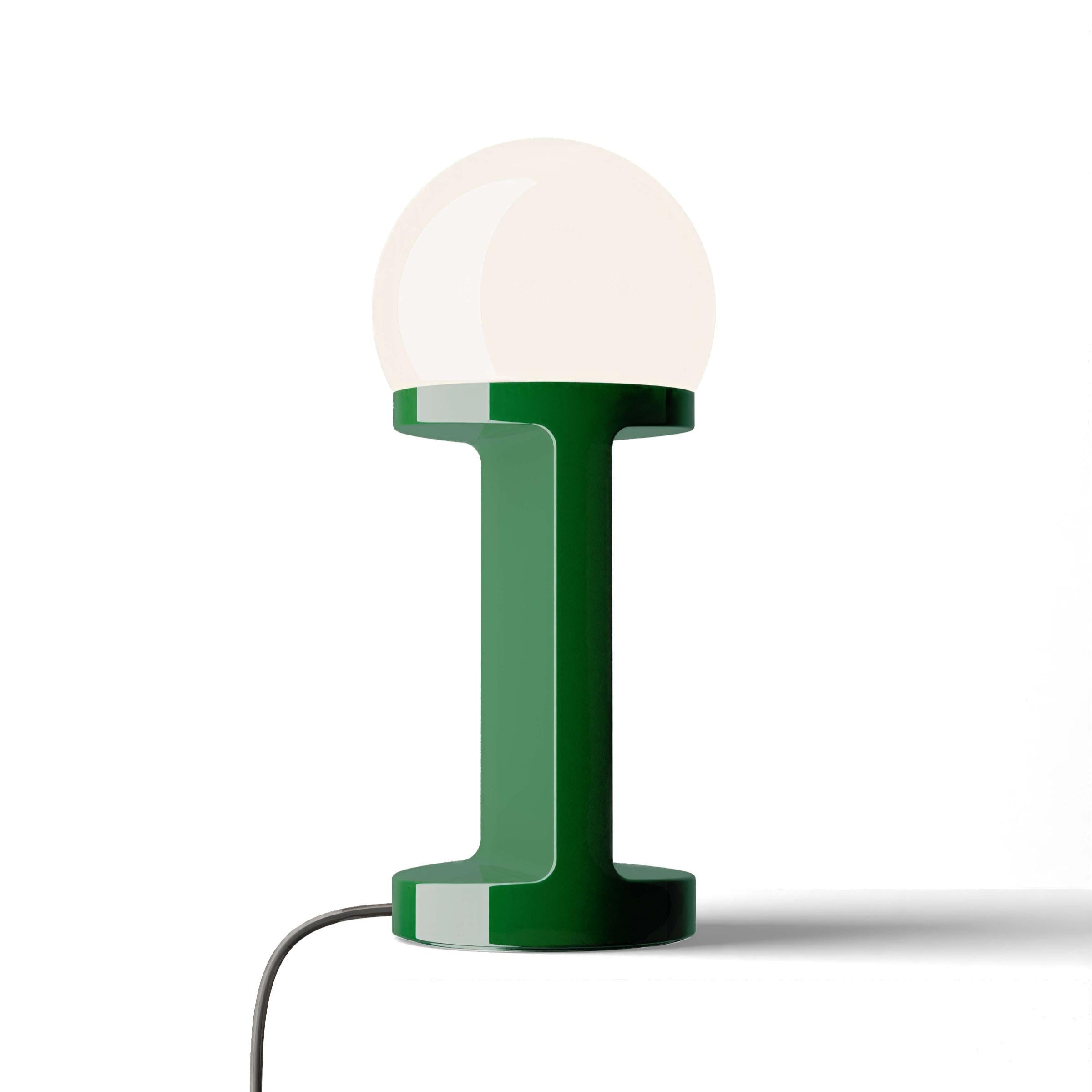 Ceramic table lamp HABEA sage green