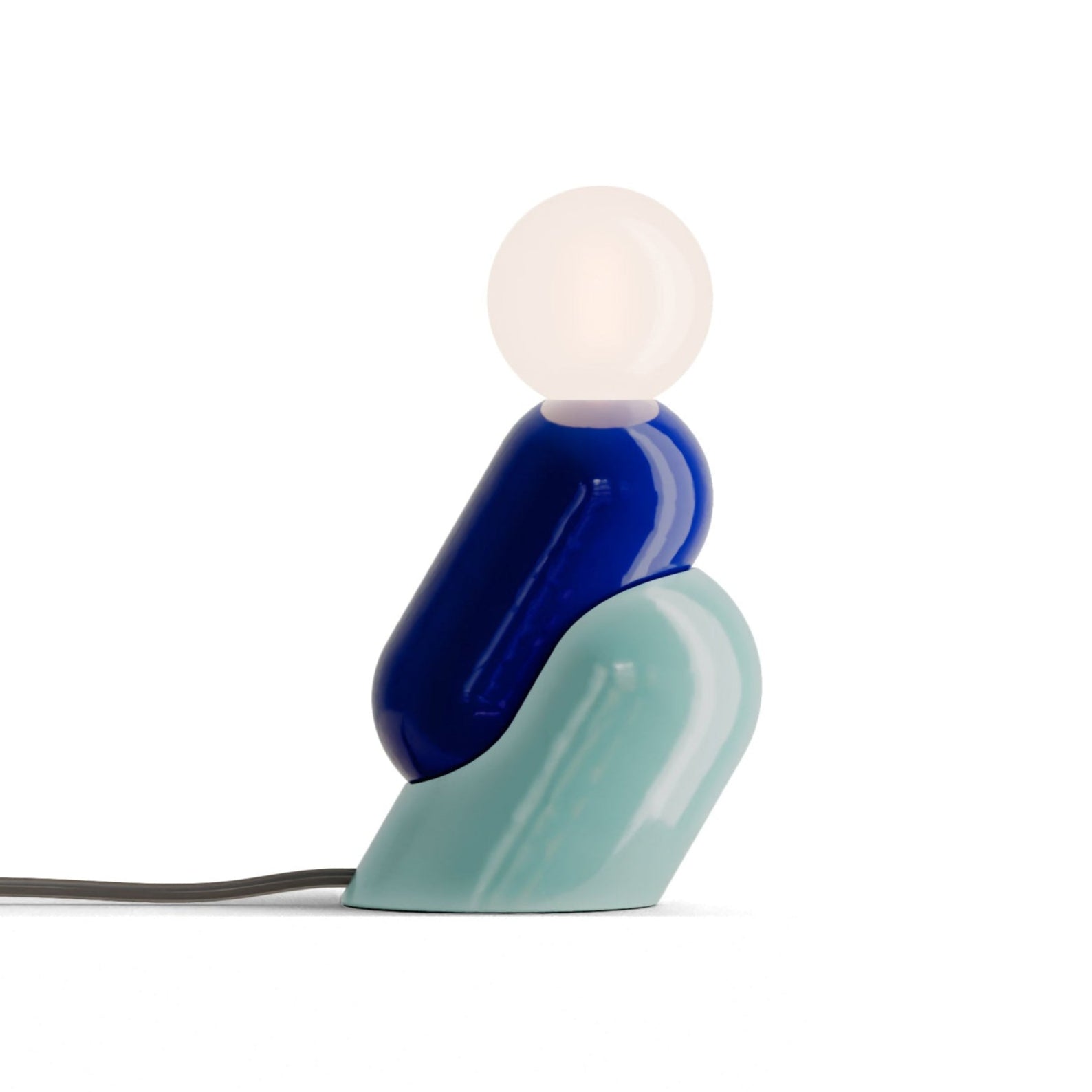 Keramická stolní lampa TATA kobaltová s modrou