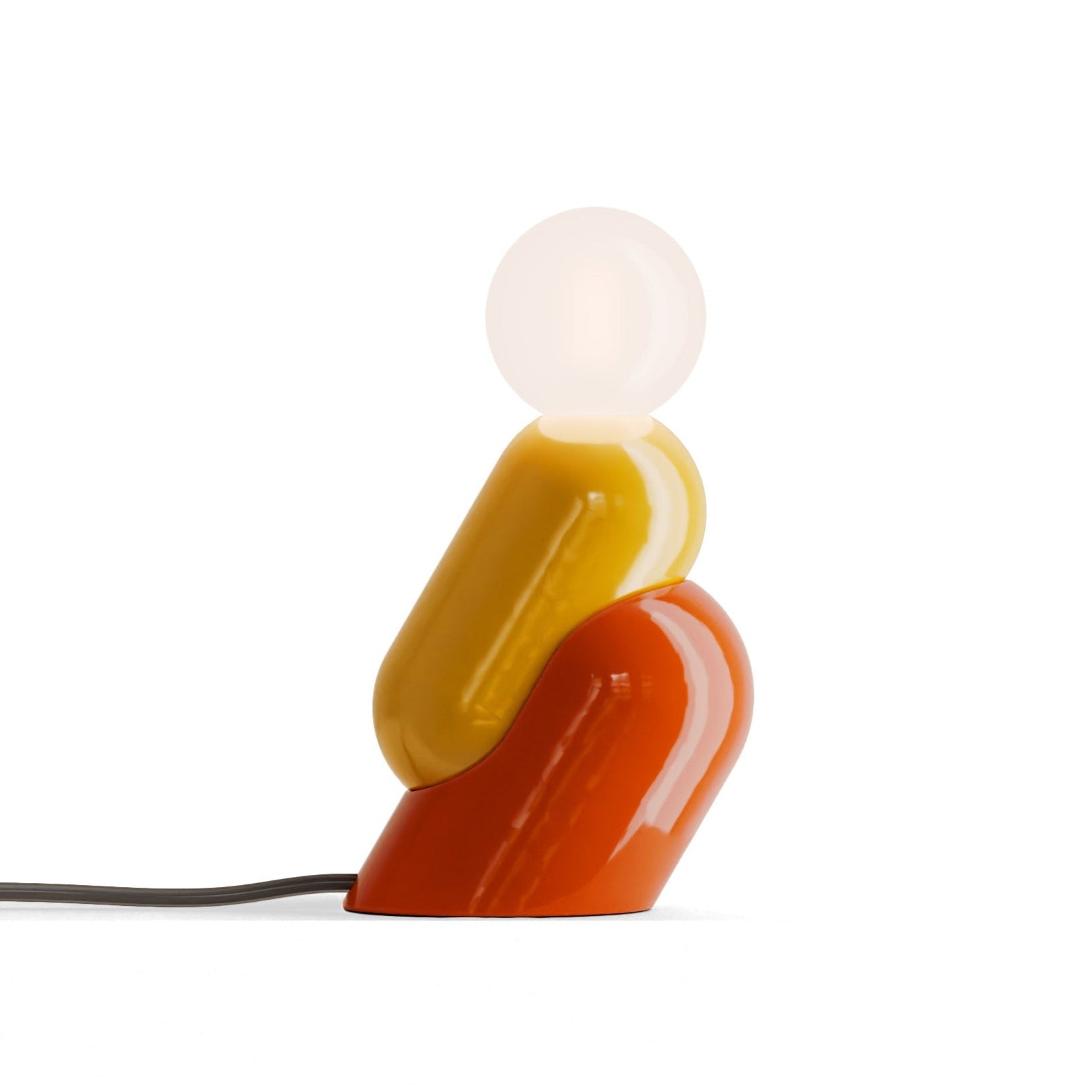 Keramická stolní lampa TATA žlutá s oranžovou