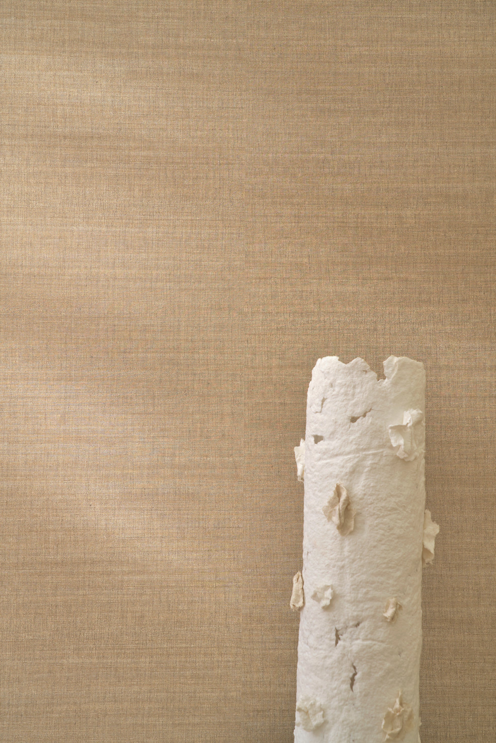 Structural wallpaper imitating silk SORA - IVORY ivory