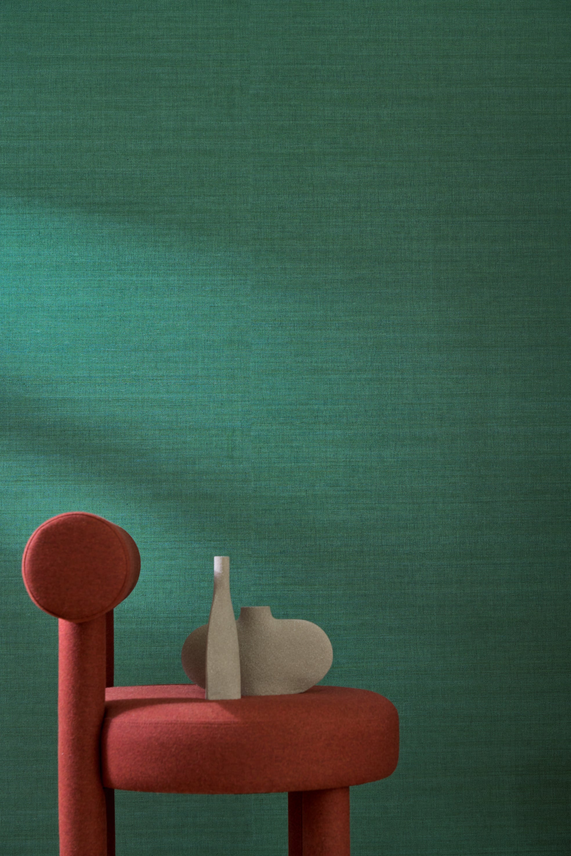 Structural wallpaper imitating silk SORA - IVORY ivory