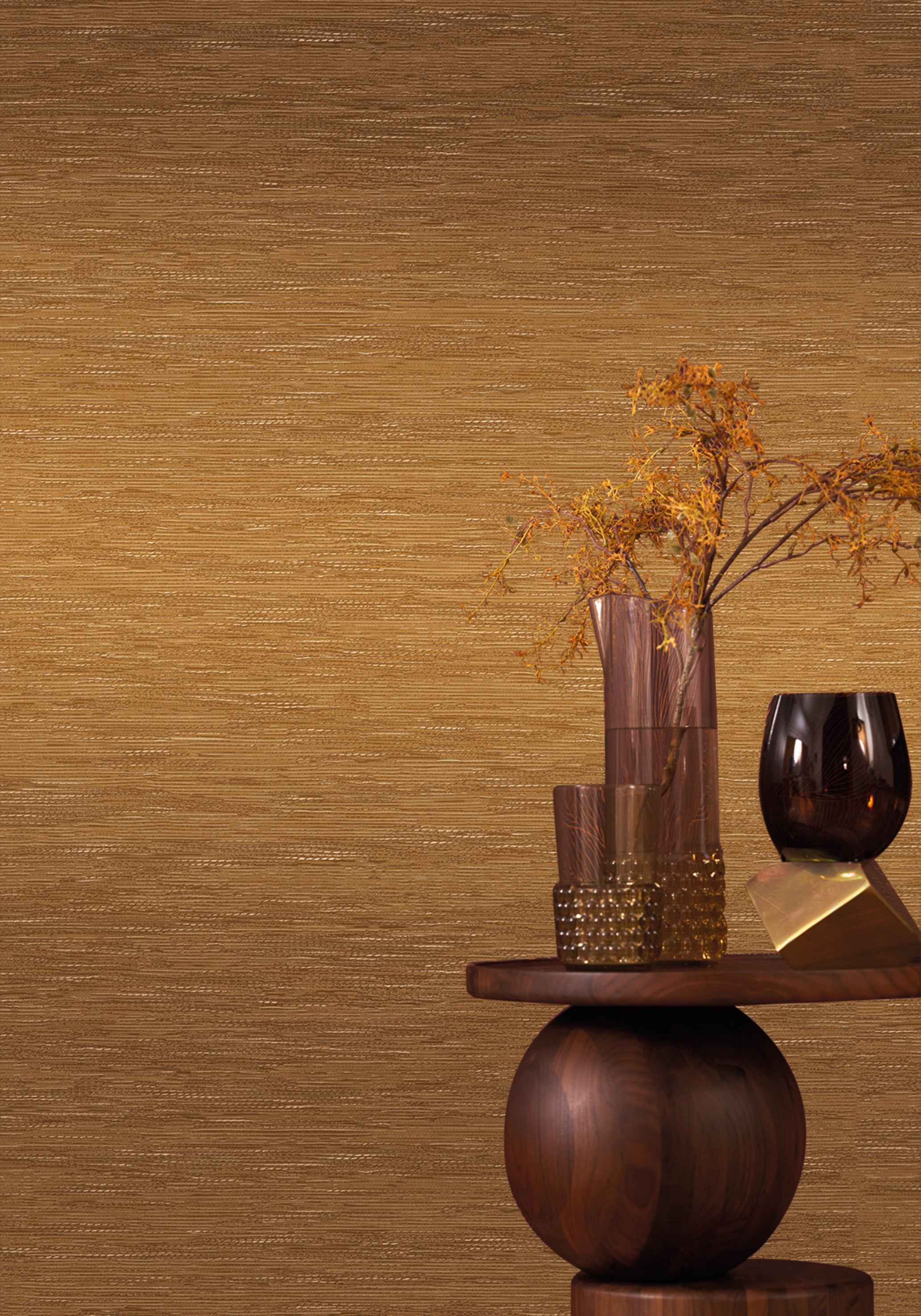 Jacquard Fabric Effect Wallpaper TATAMI - GALET Gray