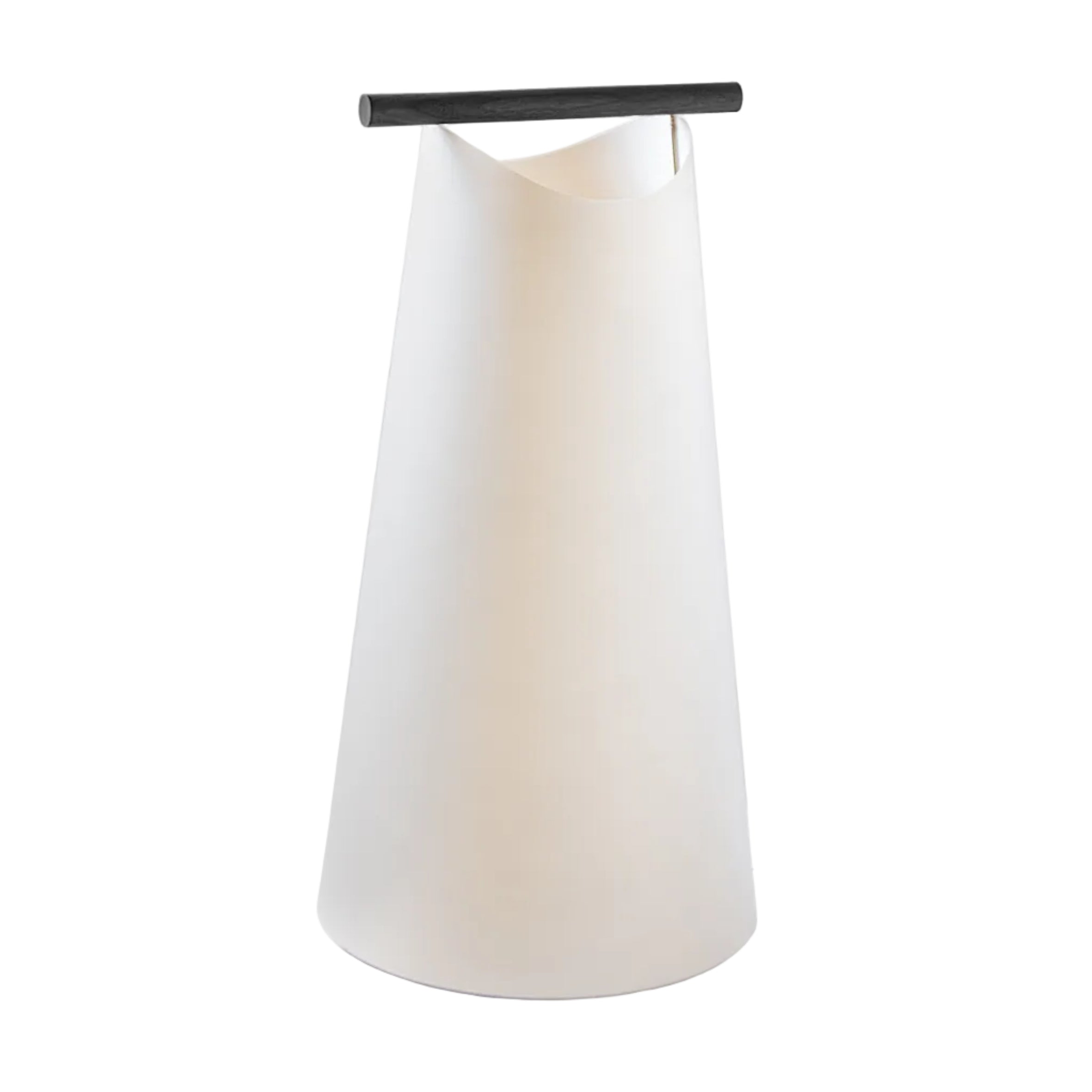 Podlahová lampa CATAY bílá s černým jasanovým dřevem