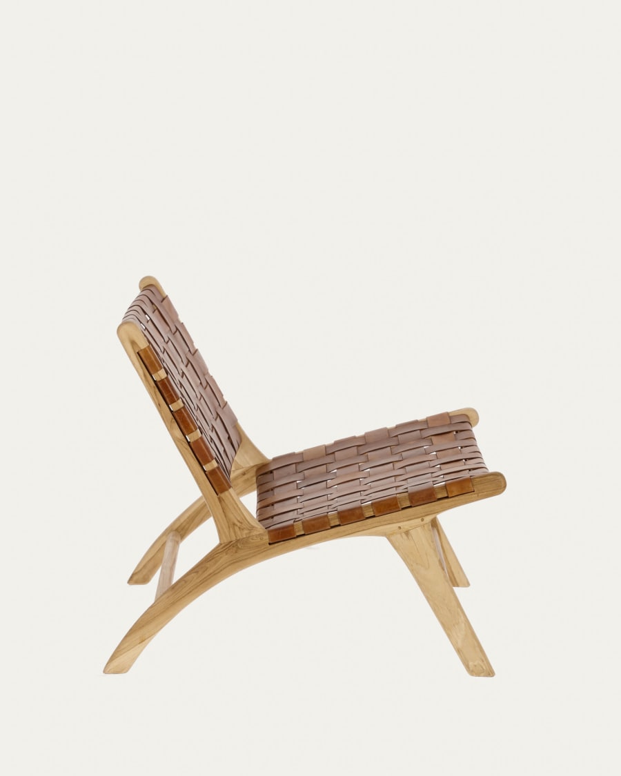 Křeslo CALIXTA hnědá kůže