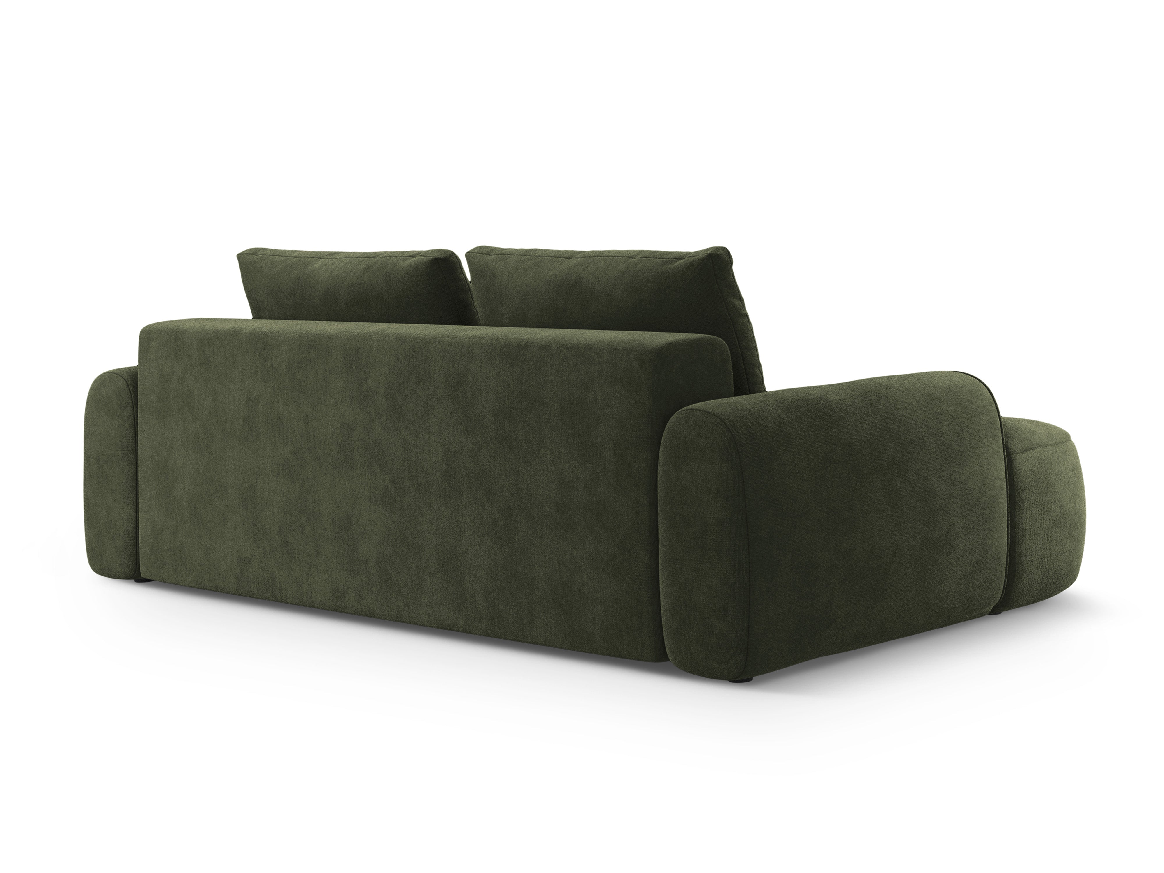 Sofa sametová s funkcí spaní pro 4 osoby LINZ zelená