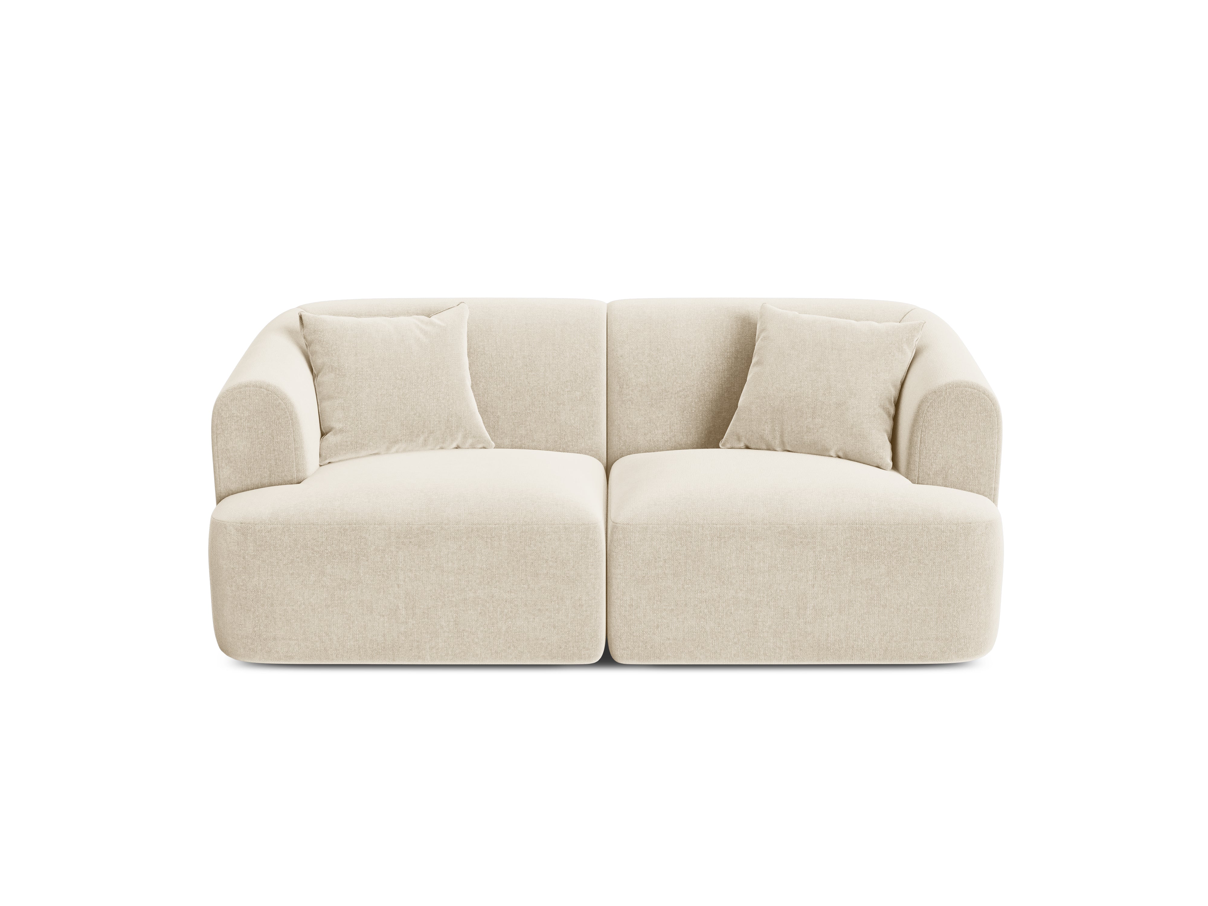 Velvet 2-Seater Sofa CAMPI Light Beige