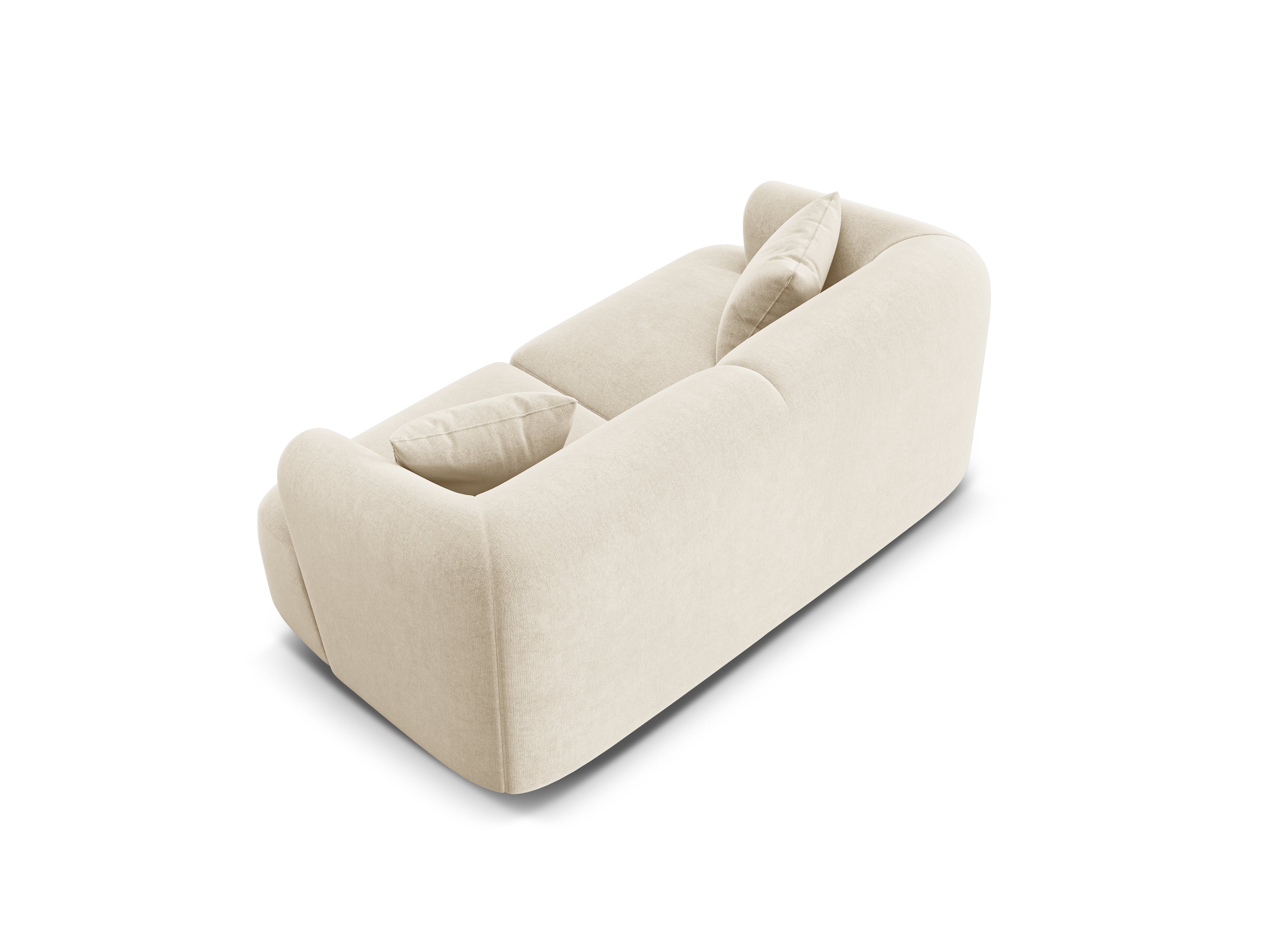 Velvet 2-Seater Sofa CAMPI Light Beige