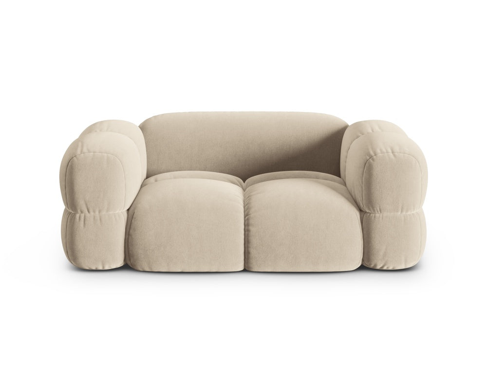 Sofa pro 2 osoby sametová LORETTO béžová