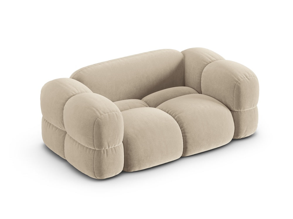 Sofa pro 2 osoby sametová LORETTO béžová