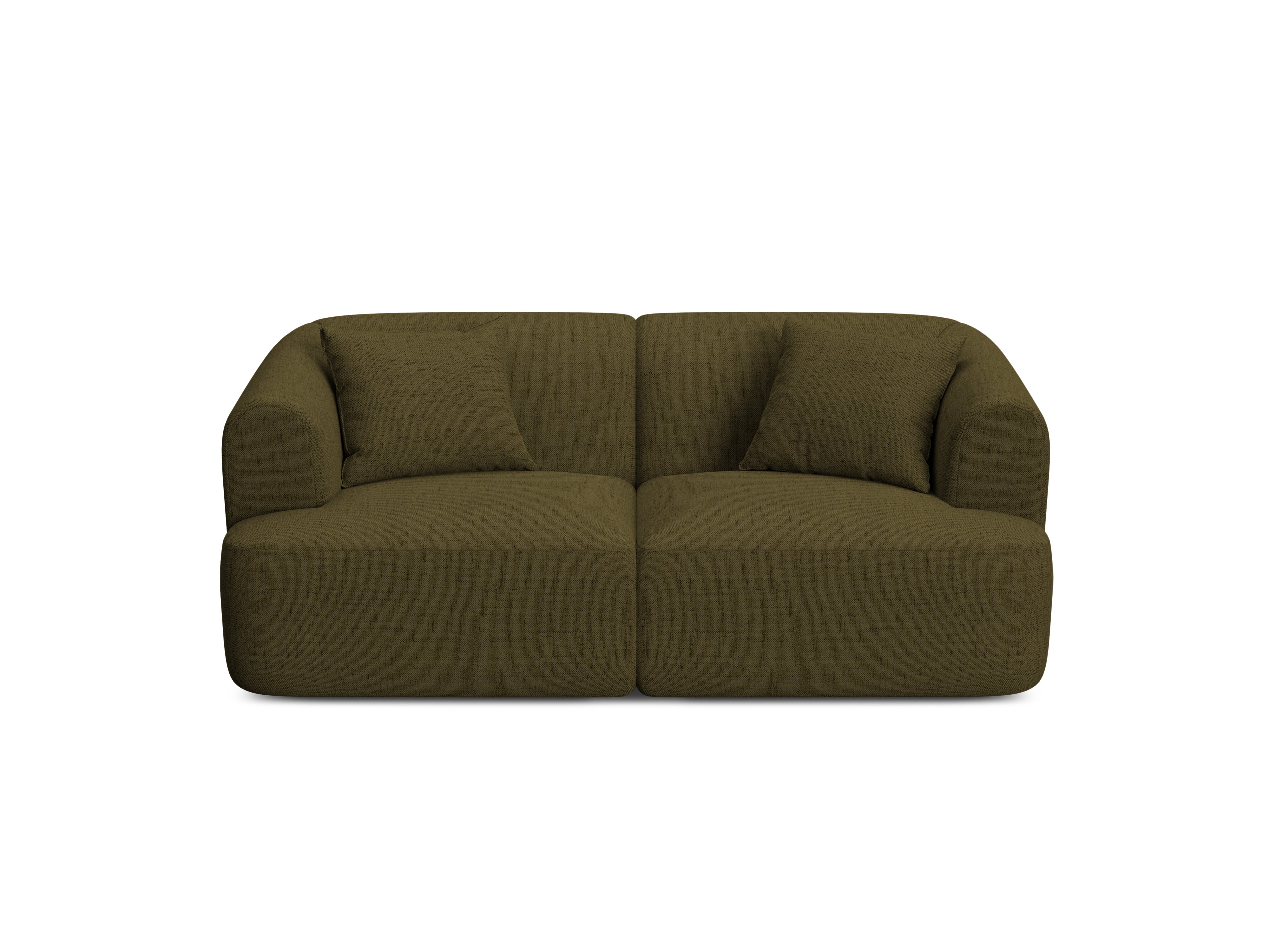 2-seater Sofa CAMPI green chenille