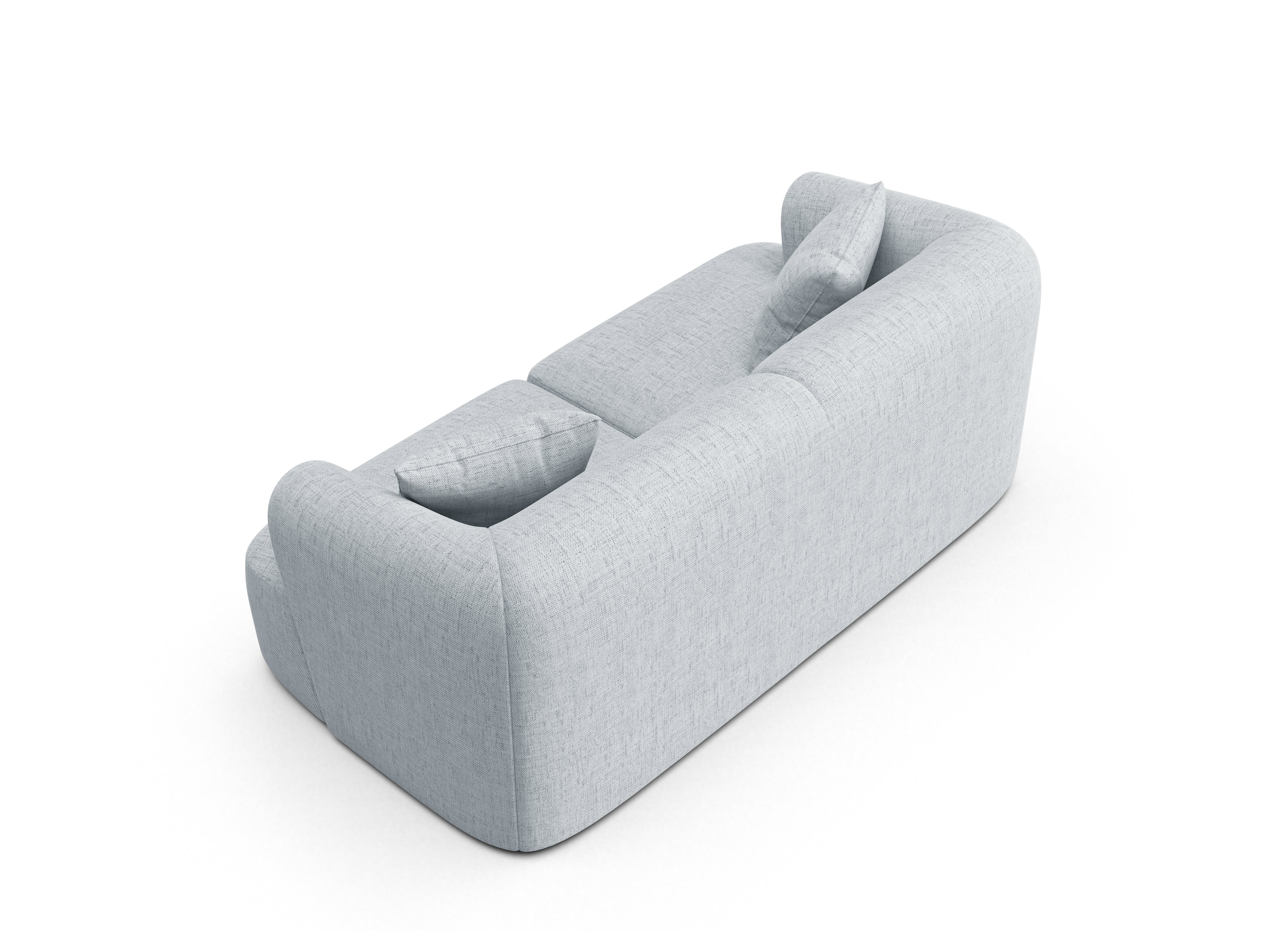 2-seater Sofa CAMPI light gray chenille
