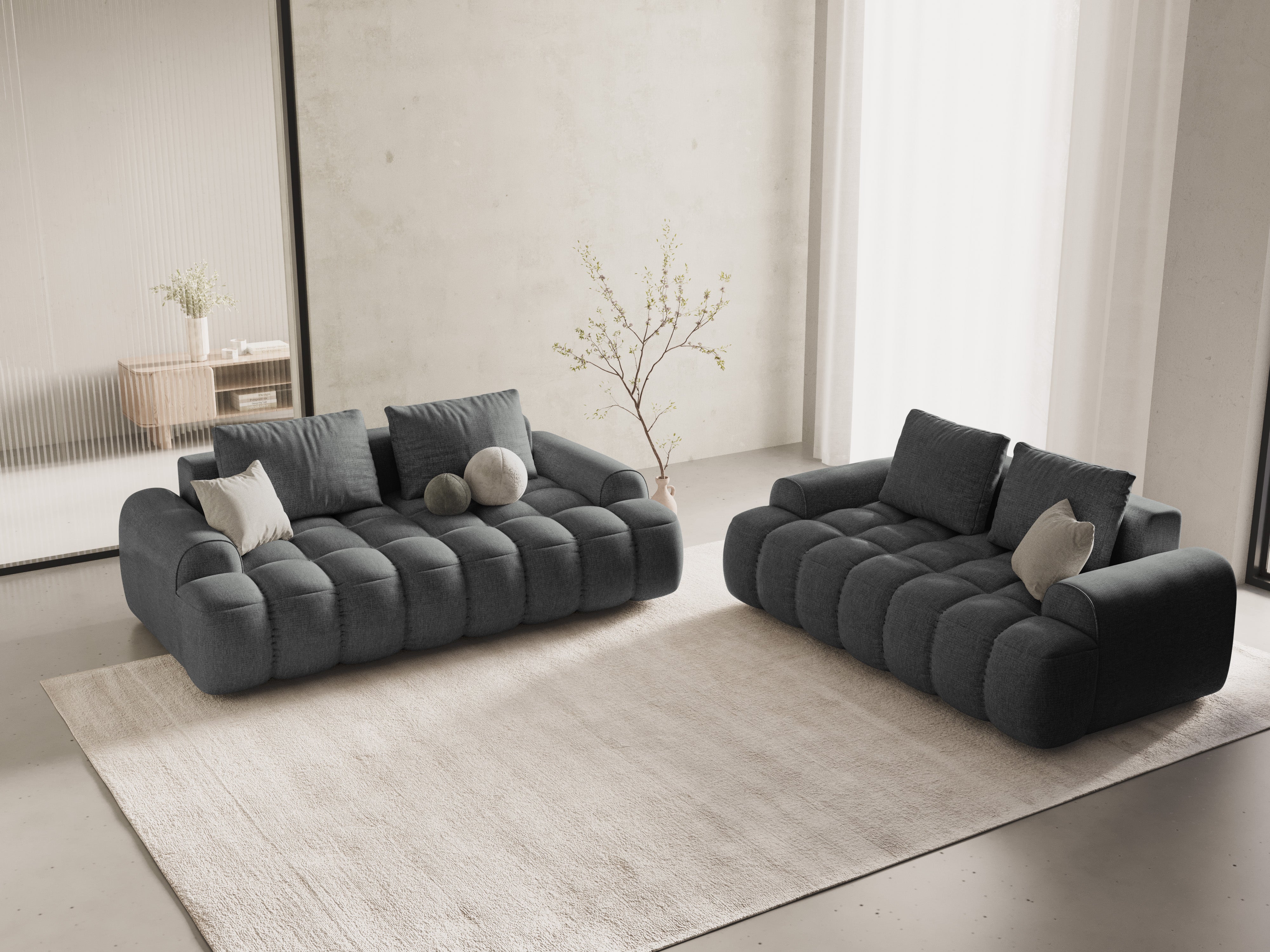 Sofa pro 2 osoby LINZ šedá