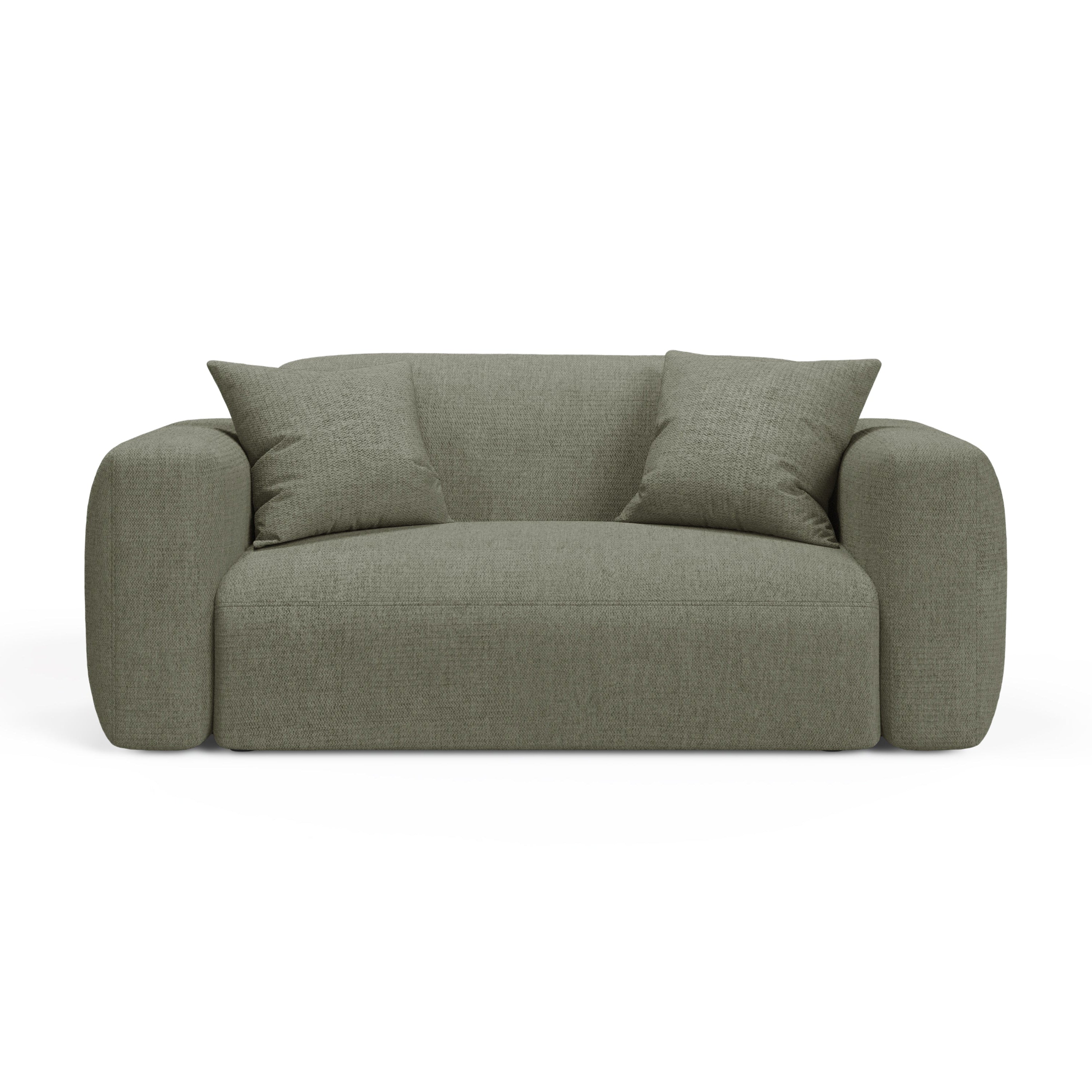 Sofa pro 2 osoby STRINO olivový šenil