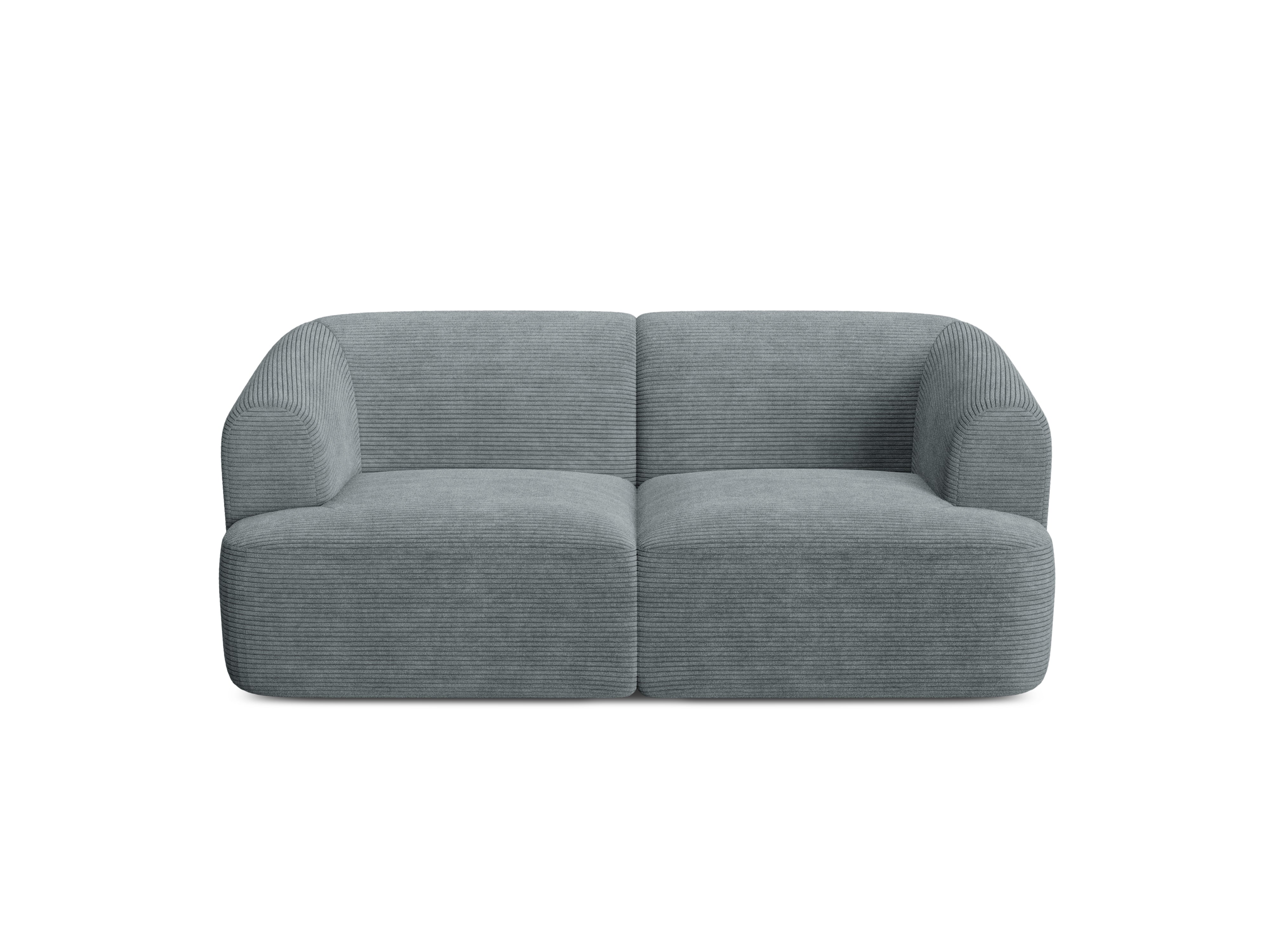 Sofa pro 2 osoby CAMPI šedý kordurovým materiálem
